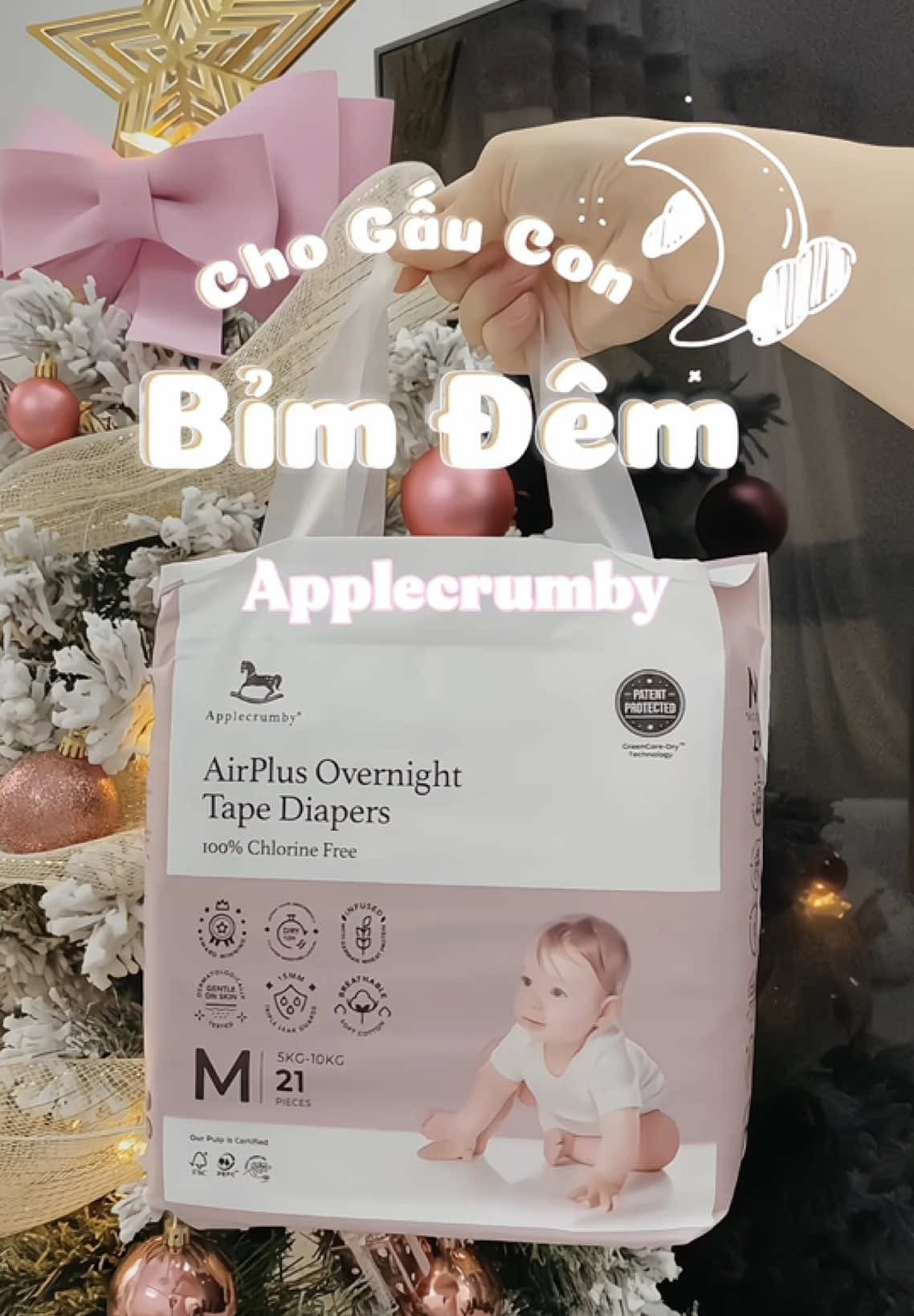 Bỉm đêm chân ái của Gấu con #applecrumby #bimdem #mebimsua #mebimsuachamcon #mebimxaykenh #meyeucon