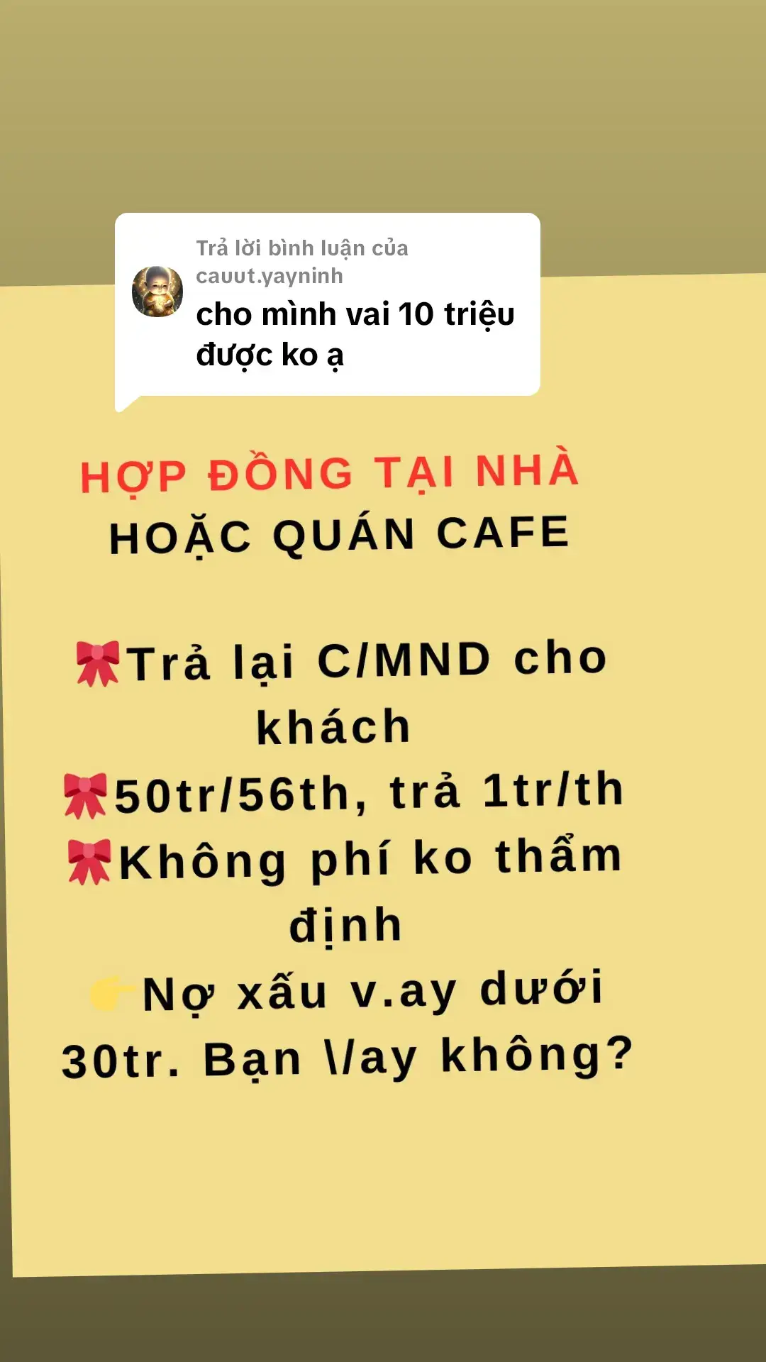 Trả lời @cauut.yayninh #vaytieudung #vaytienkhongphi #vaytienlaisuatthap #vaytienmat #vaynhanh24h #vaytienonline #vaynhanh #vayvon24h #hotronoxau #hotrotragop #vaytindung #vayvon #vaytienmat #vaytiencancmnd #xu_huong #xuhướng #xuhuongtiktok2024 #xuhuong #xuhuongtiktok #thinhhanhxuhuong #thinhhanhtiktok #thịnhhành #thinhhanh 