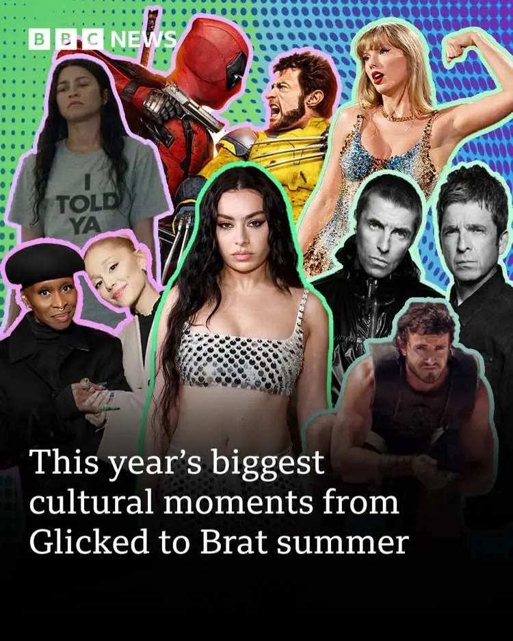 Which is your favourite? Let us know in the comments below. ⬇️ #Charlixcx #BratSummer #Brat #Oasis #Wicked #Gladiator #Glicked #TaylorSwift #Zendaya #Challengers #Deadpool #DeadpoolMovie #DeadpoolWolverine #ErasTour #TheErasTour #Music #Movies #Film #Culture #PopCulture #2024 #BBCNews