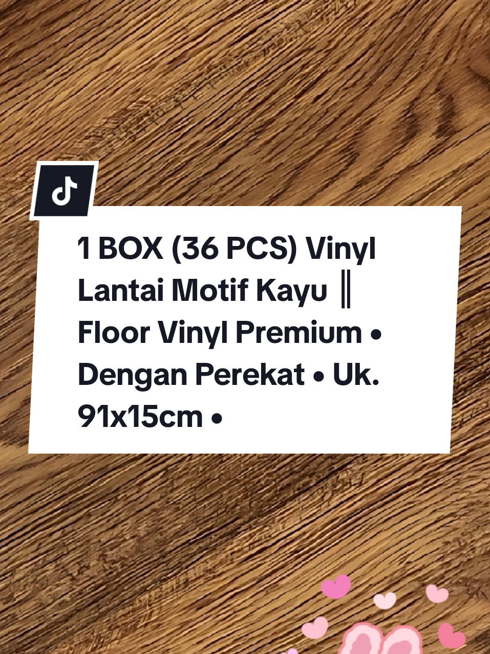 promo 1 Box isi 36 PCS Vinyl Lantai Motif Kayu  Floor Vinyl kualitas Premium  Dengan Perekat, ukuran 91x15cm. turun harga Hanya Rp. 306.000! cepat beli sekarang #cuantanpabatas #megaguncang1212 #1BOX36PCSVinyl #vinylfloortiles36pcs #vinylbox #vinylboxset #boxsetvinyl #36pcsvinyl #36pcsvinylfloor #vinyllantai #vinyllantaimotif #vinyllantaimotifkayu #lantaivinyl #vinyllantai #lantaivinylmurah #vinyllantaimurah #floorvinyl #FloorVinylPremium 