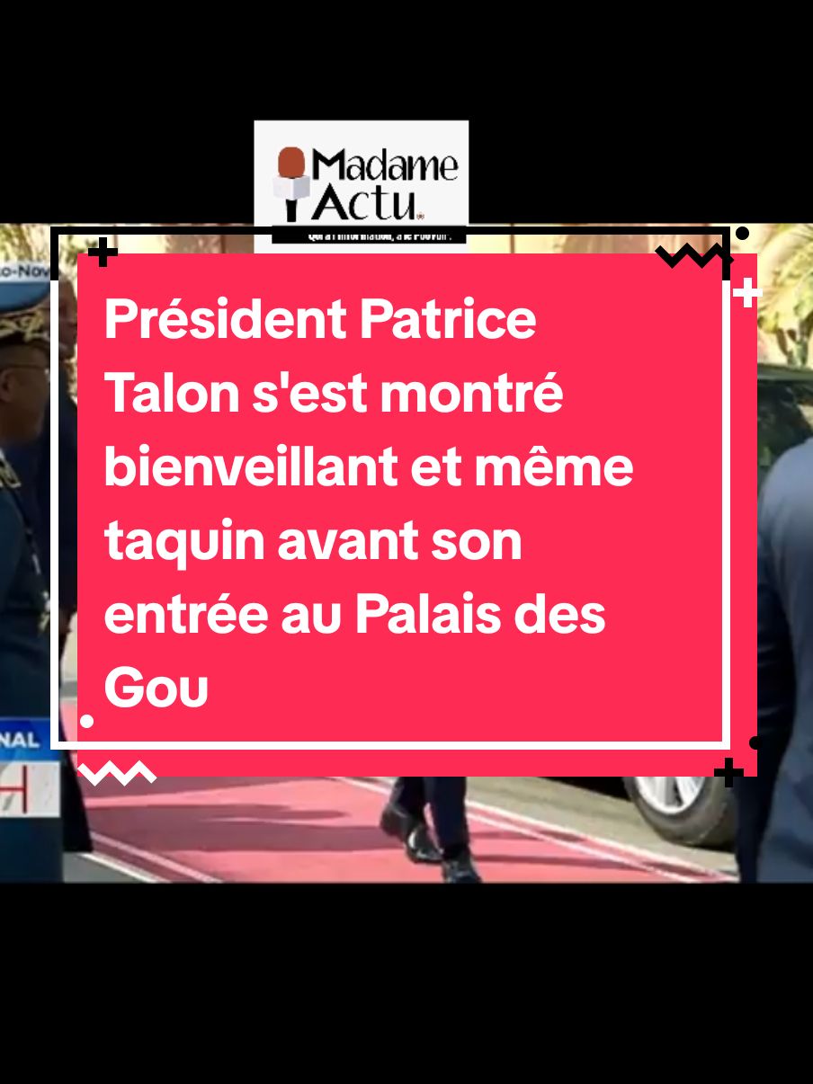 le Président Patrice Talon s'est montré  bienveillant et même taquin avant son entrée au Palais des Gouverneurs hier . le Président  Talon a eu droit aux Honneurs Militaire avec une Armée qui lui  a réaffirmé sa loyauté #benin #tiktokbeninois #229 #information #actu #actualites #benintiktok🇧🇯 #tiktokbeninois🇧🇯pourtoi🥰 #229 #benintiktok #diasporabenin #diasporabeninoise #tiktokbeninois #tiktokbenin #229tiktok #tiktok229 #info #actu #diasporabenintiktok #waxeho #deputes 