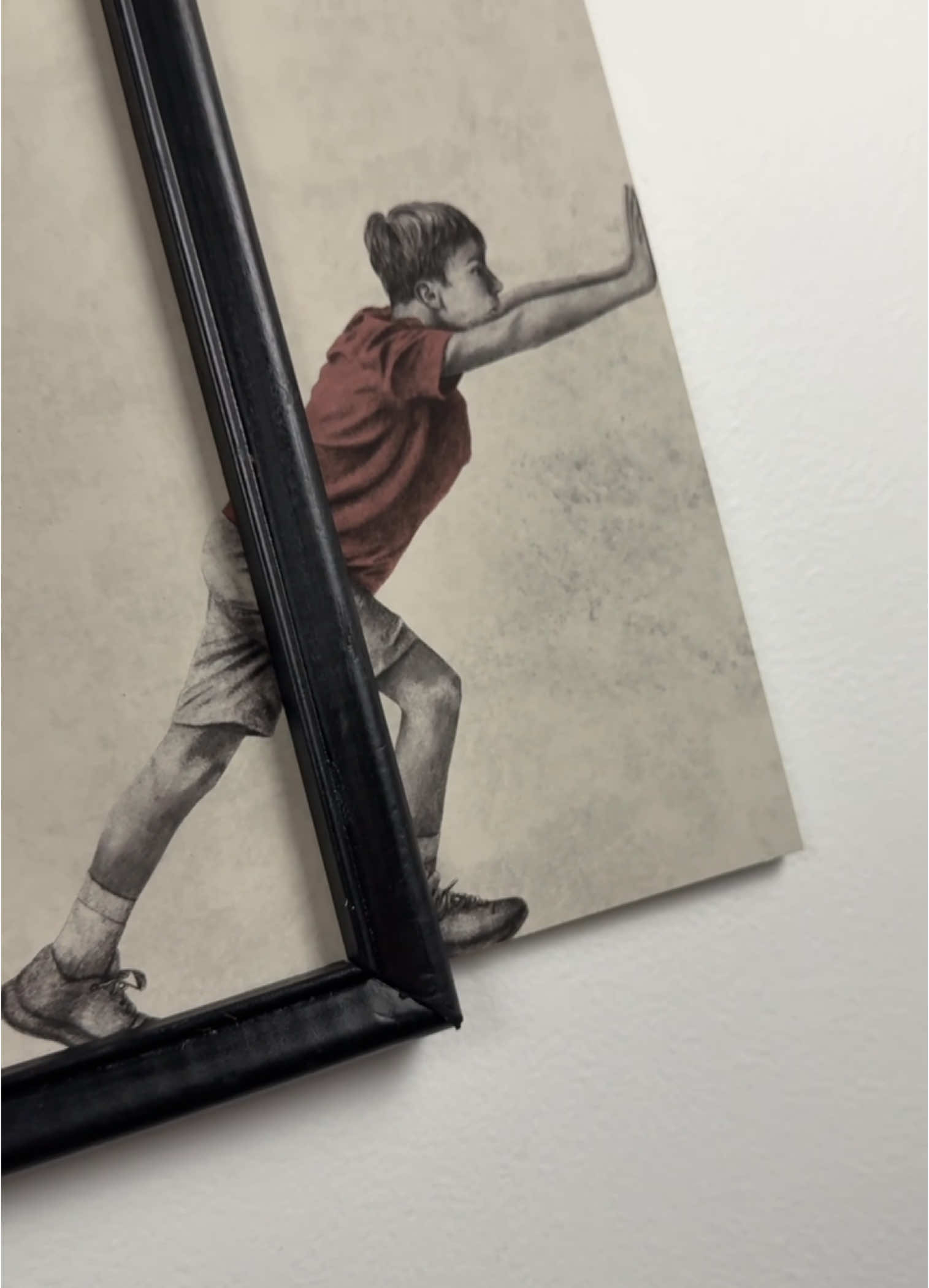 “Out of Bounds” Thought of this idea while working on another piece. I think my favorite way to find new ideas is while playing around with other works.  #contemporaryart #modernart #artcollector 