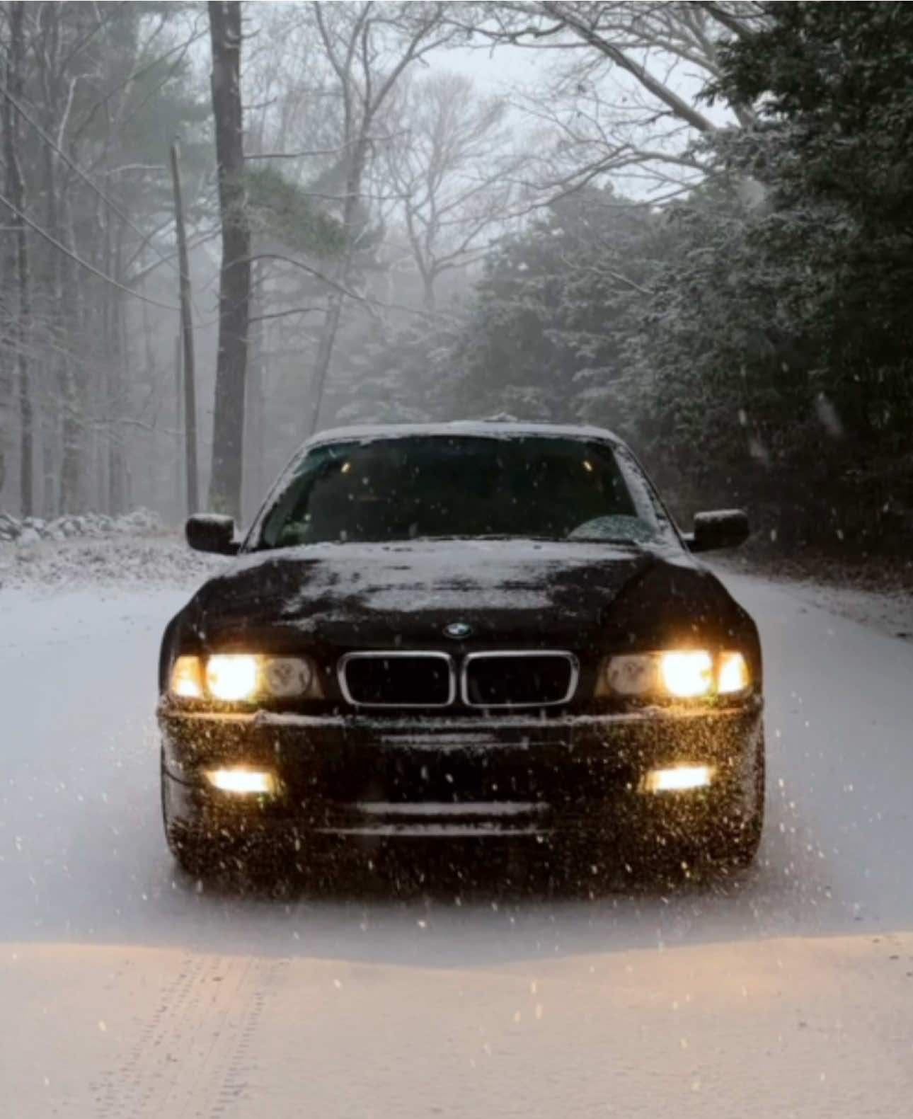 Traction is overrated #bmw #snow #carsoftiktok #e38 #germancars 