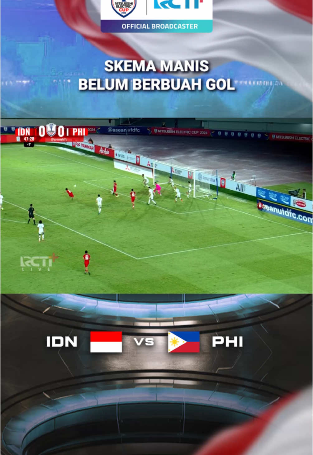 Belum berbuah manis Indonesia vs Filipina Streaming di rcti.plus/timnas #RCTIPlusSports #RCTIPlusSuperApp #TimnasIndonesia #GarudaMendunia #Timnas #MitsubishiElectricCup #aseanutdfc #kitagaruda #Timnasday