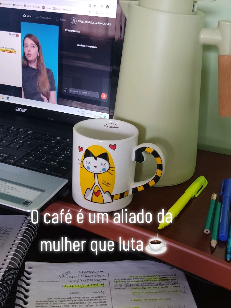 Ela Luta, Supera e Vence.💪🏻 #EstudandoComPropósito #EnfermeiraConcurseira #RumoAoINSS #Concurso #ConcursoPúblico  #Mulherprecisadecafé  #Elalutasuperaevence 