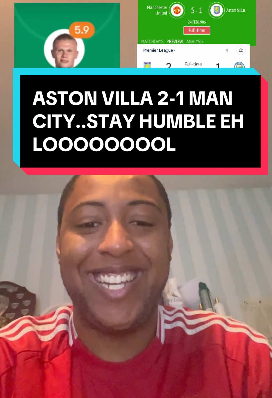 STAY HUMBLE EH. ASTON VILLA 2-1 MANCHESTER CITY HIGHLIGHTS #astonvilla #mancity #haaland #duran #rogers 