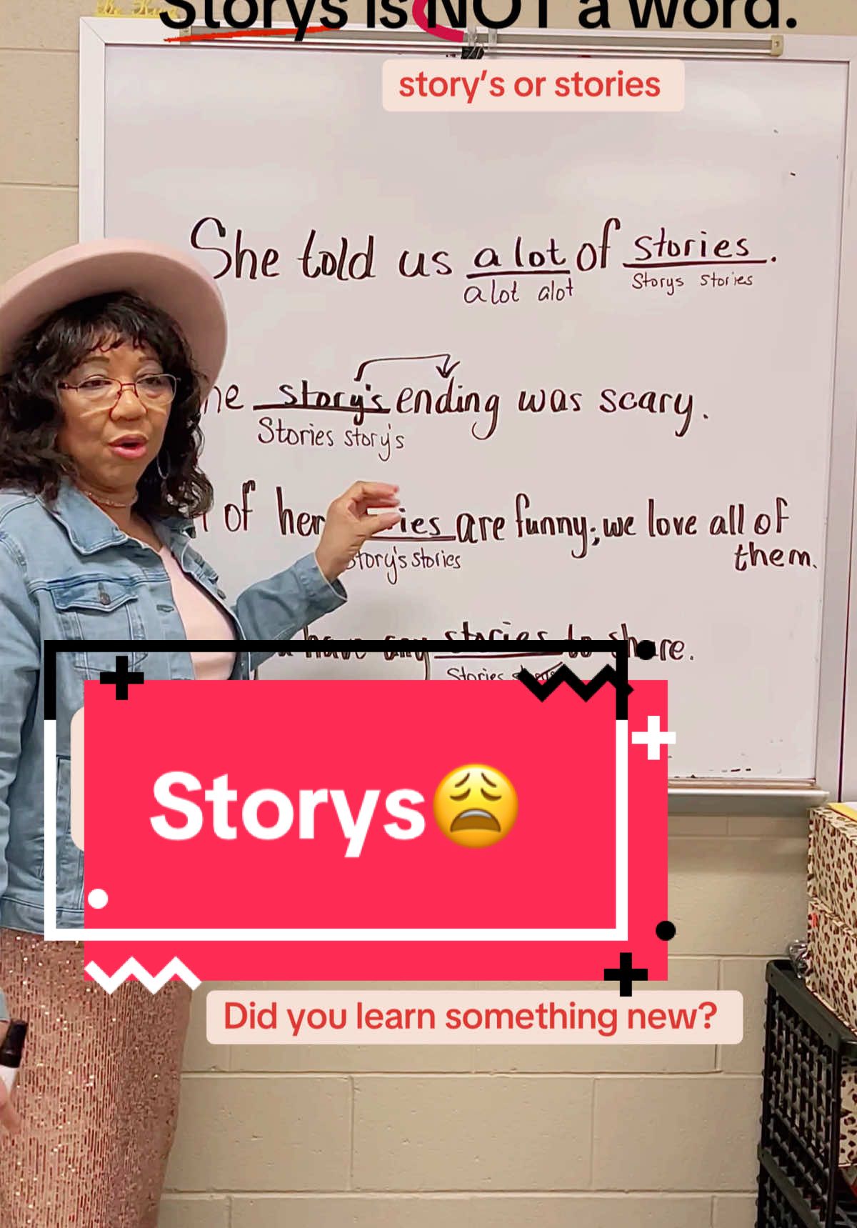 Students will understand and correctly use the plural form of “story” as “stories,” and recognize why “storys” is incorrect. #ELA #GrammarLesson #PluralWords #EnglishClass #StoriesNotStorys #MiddleSchoolEnglish #grammar #GrammarMatters #TeachingTips #ESLHelp #LanguageLearning #WritingSkills #stories #storys #plural #nouns #adjectives 