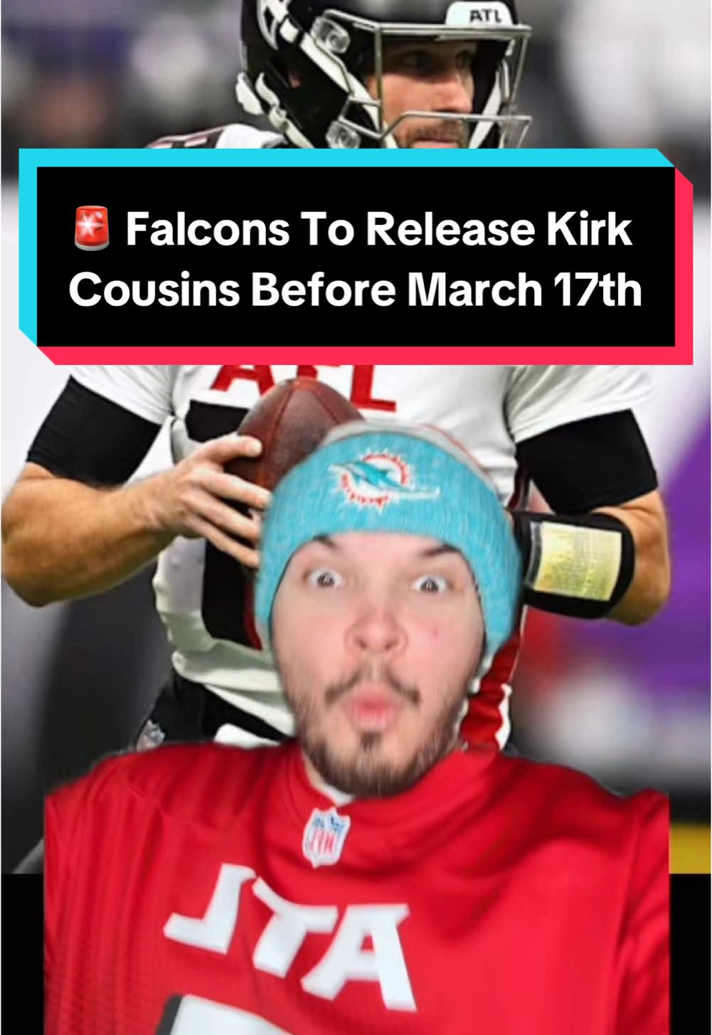 🚨 Falcons To Release Kirk Cousins Before $10 Million Roster Bonus Due March 17th #nfl #nfltrending #nflviral #trending #falcons 