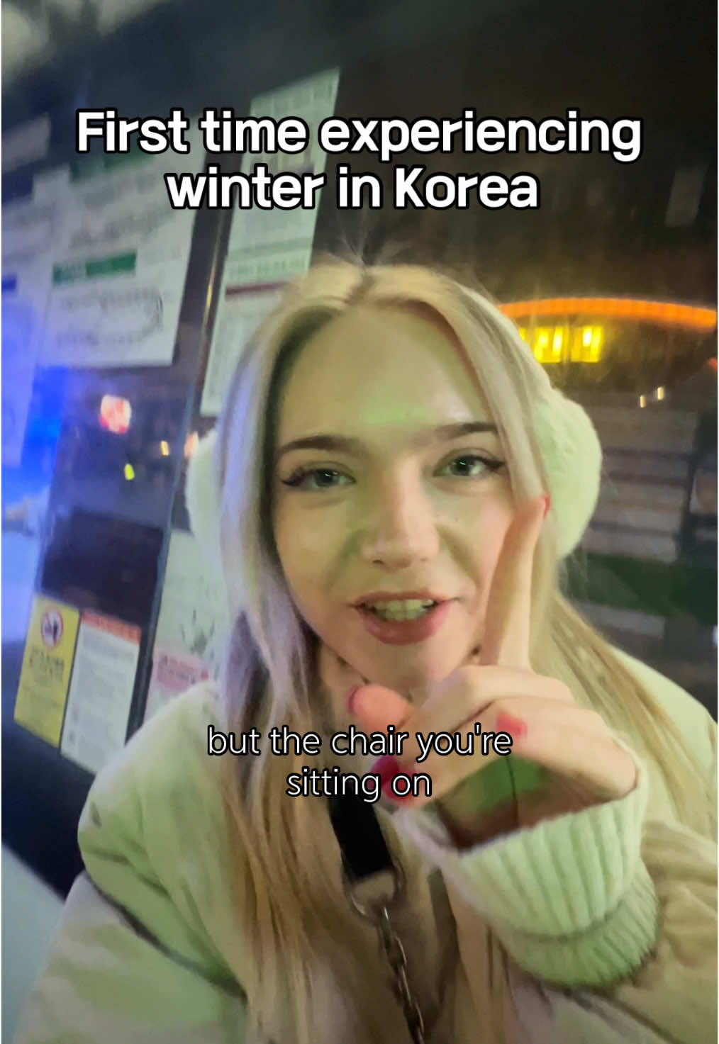 Winter in korea ? Will i be able to survive ? I think yes , because the benches are warm and everything is just so smart here 🥹 Korea lives in 2050 #lifeinkorea #advice #winter 