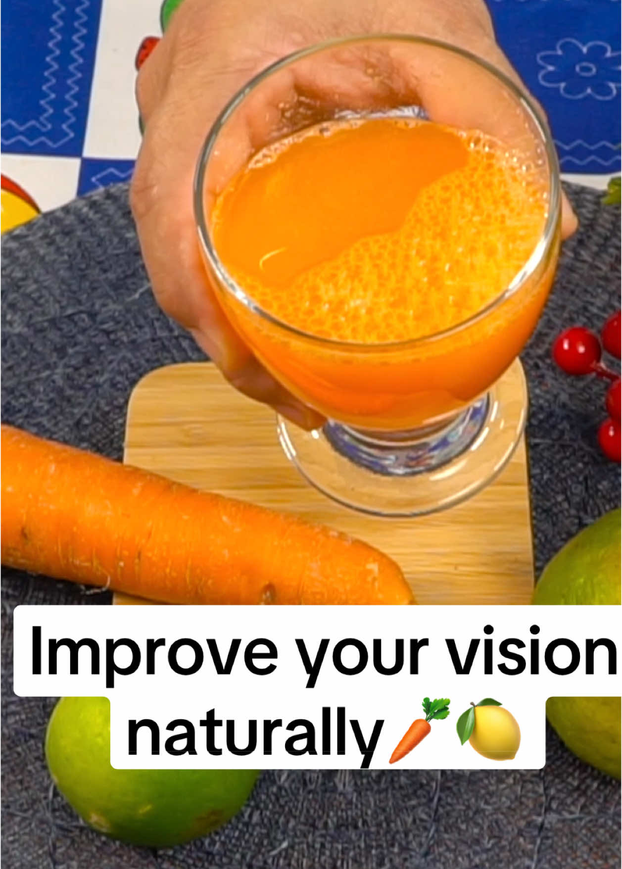 Improve your vision naturally🥕🍋 #naturalremedy #EasyRecipe #remedies #eyes #lemon #carrot #homemade 