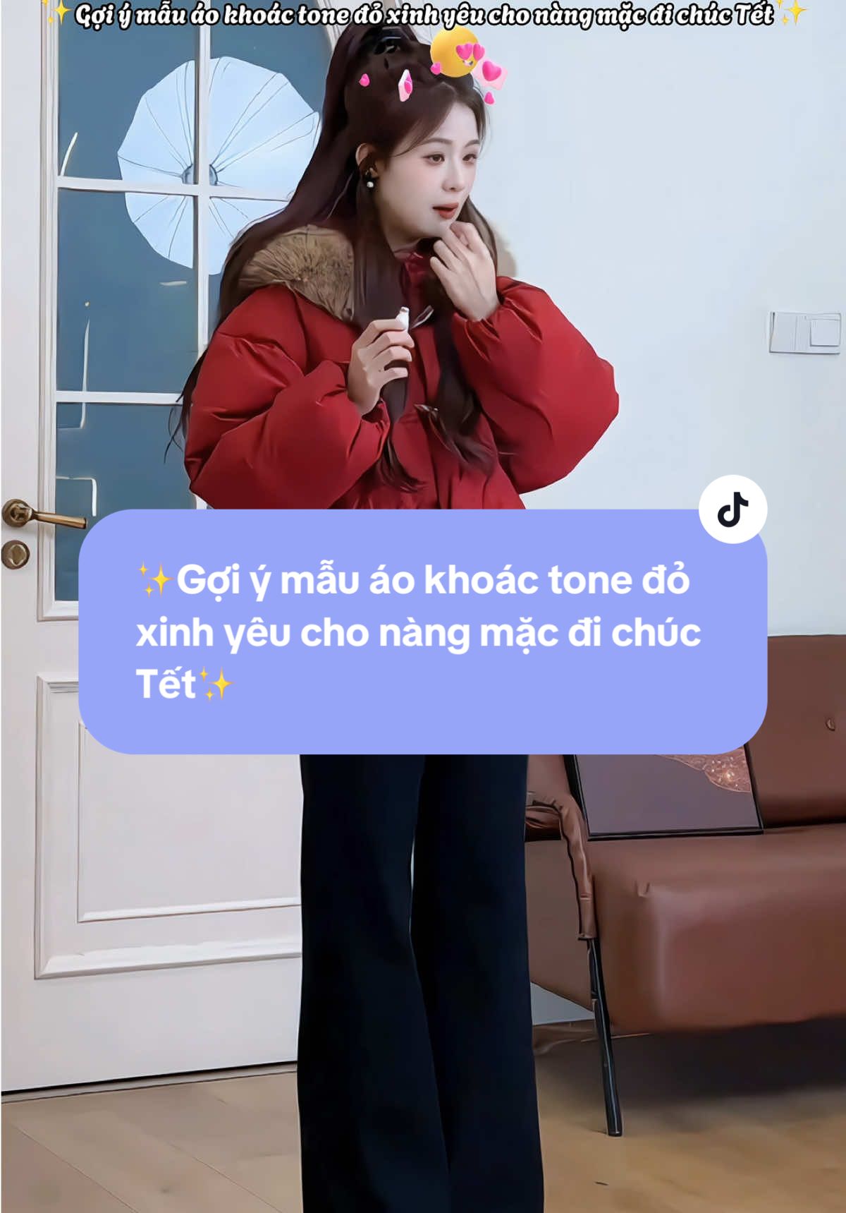 ✨Gợi ý mẫu áo khoác tone đỏ xinh yêu cho nàng mặc đi chúc Tết✨ #xuhuongtiktok #videoviral #reviewlamdep #outfitideas #outfit #vayxinh #hangquangchau #aokhoacnu #aokhoac 