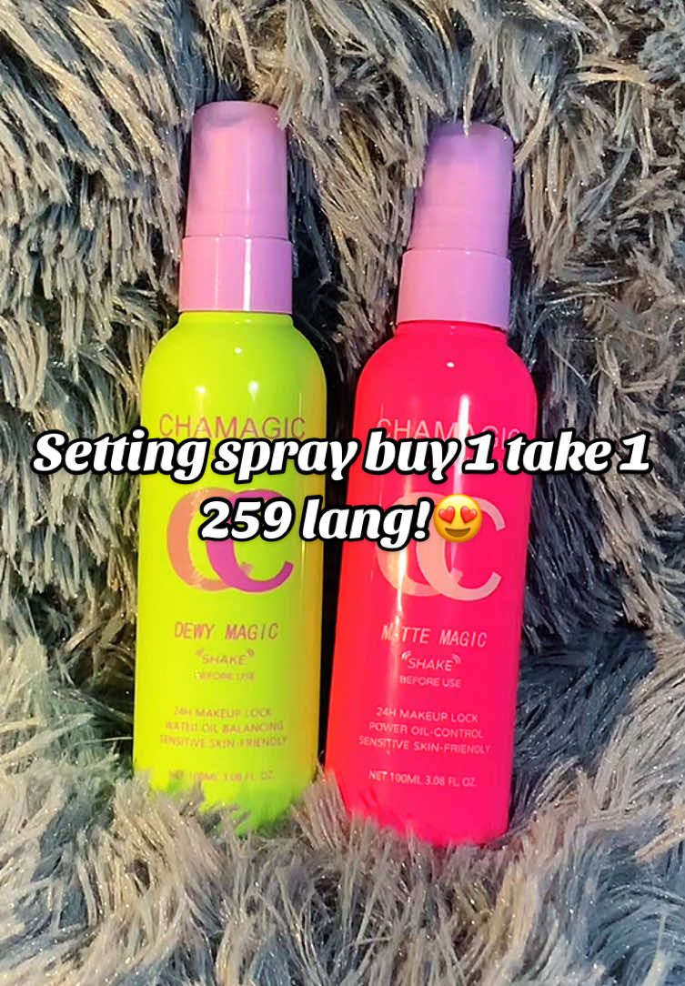 259 lang yan BUY 1 TAKE 1!😍 #fyppppppppppppppppppppppp #fypシ゚ #mustbuyproducts #settingspray #chamagicsettingspray #settingspray #foryoupage 