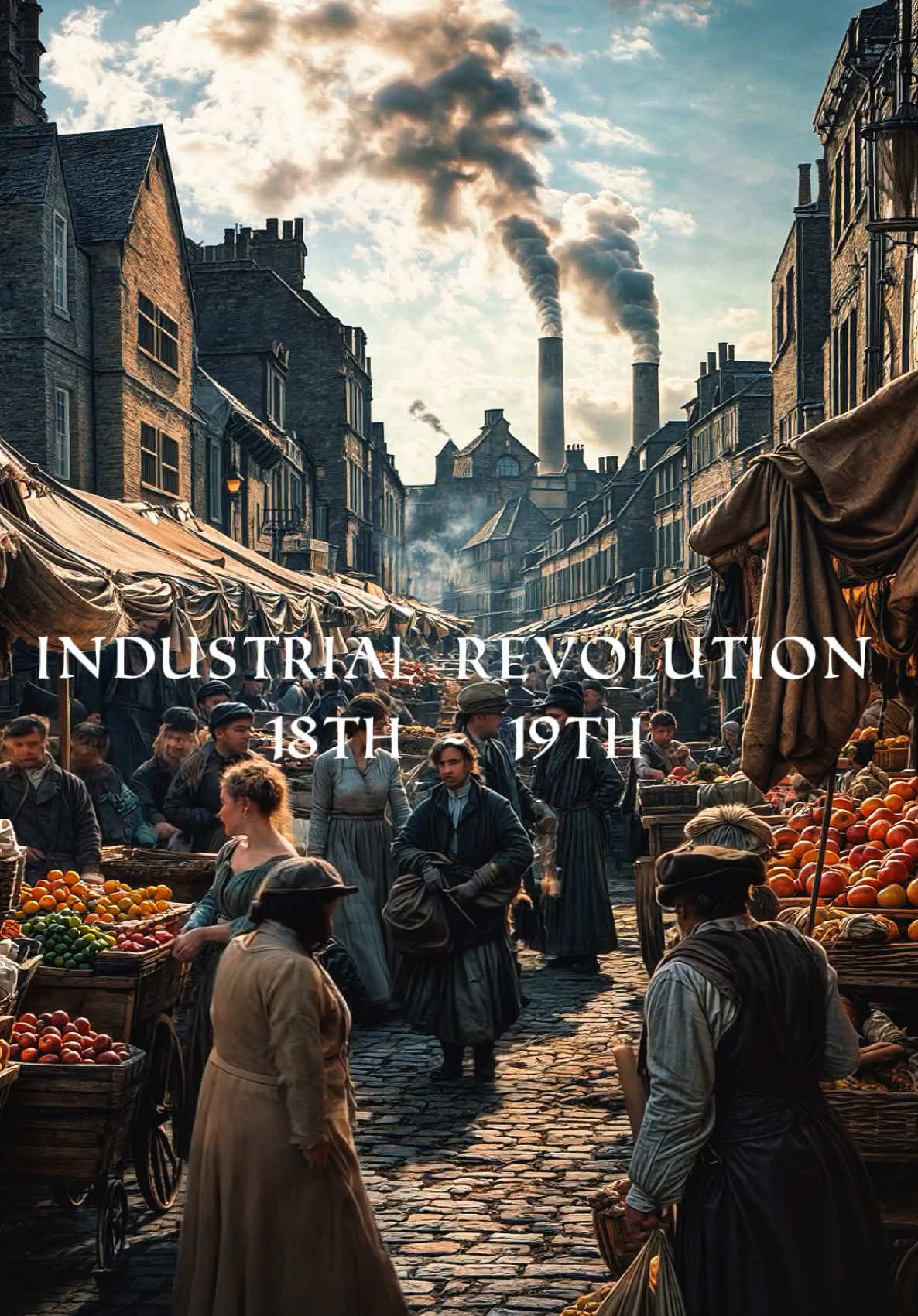 Industrial Revolution, England 18th -19th century. Would you survive this era? Factory worker, market vendor, or revolutionary—who would you be? #england #industrialrevolution #history #historytok #Ai #Film 