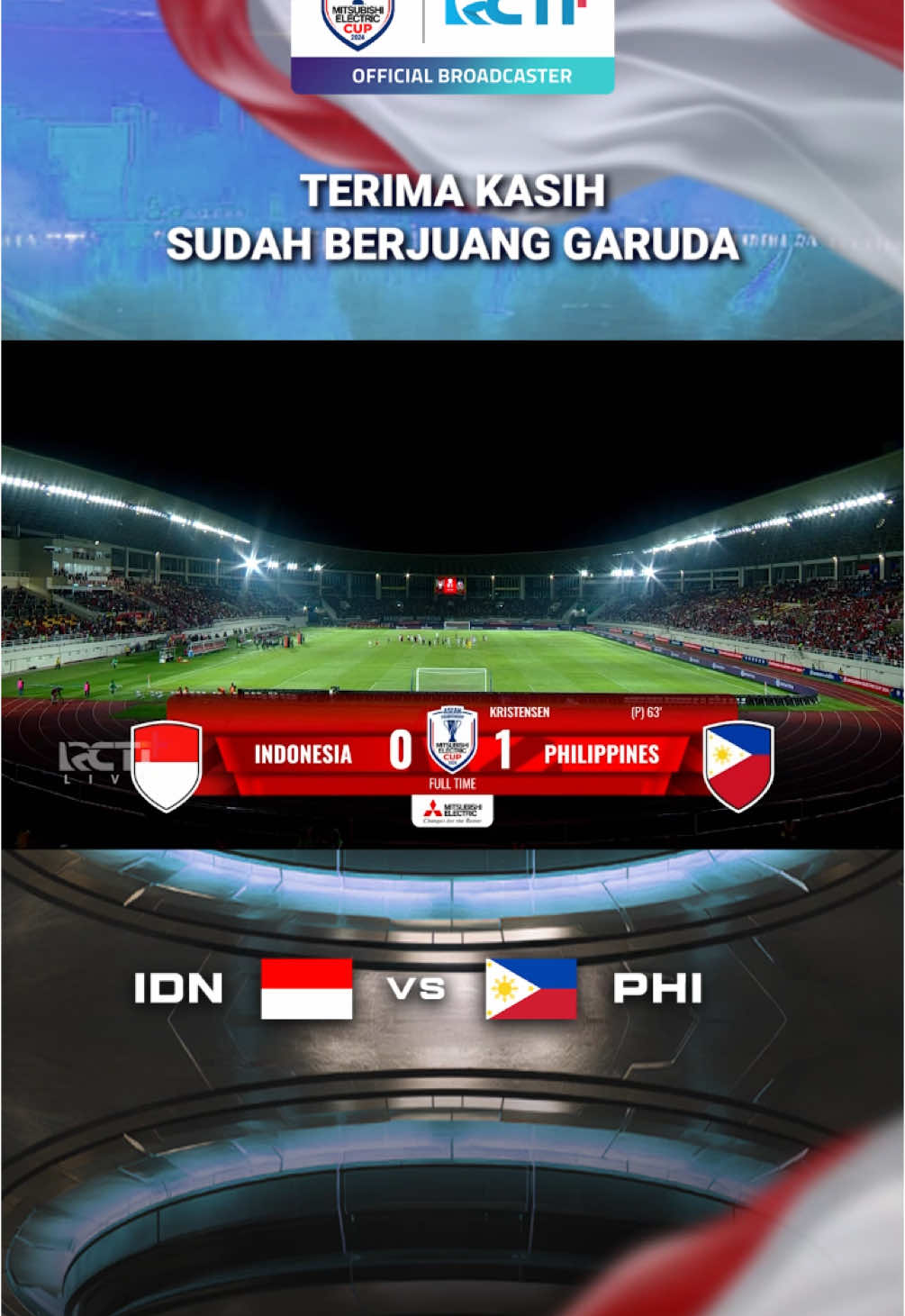 Terima kasih 🙏🏻 Indonesia vs Filipina Streaming di rcti.plus/timnas #RCTIPlusSports #RCTIPlusSuperApp #TimnasIndonesia #GarudaMendunia #Timnas #MitsubishiElectricCup #aseanutdfc #kitagaruda #Timnasday