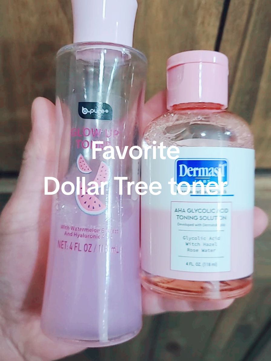 #creatorsearchinsights  Which Dollar Tree Toner is your favorite? I like both the Glow Up toner and the Dermasil toner from Dollar Tree. To be fair, these are the only 2 I have tried. #dollartree #dollartreefinds #toner #skincare #over40 #over50 