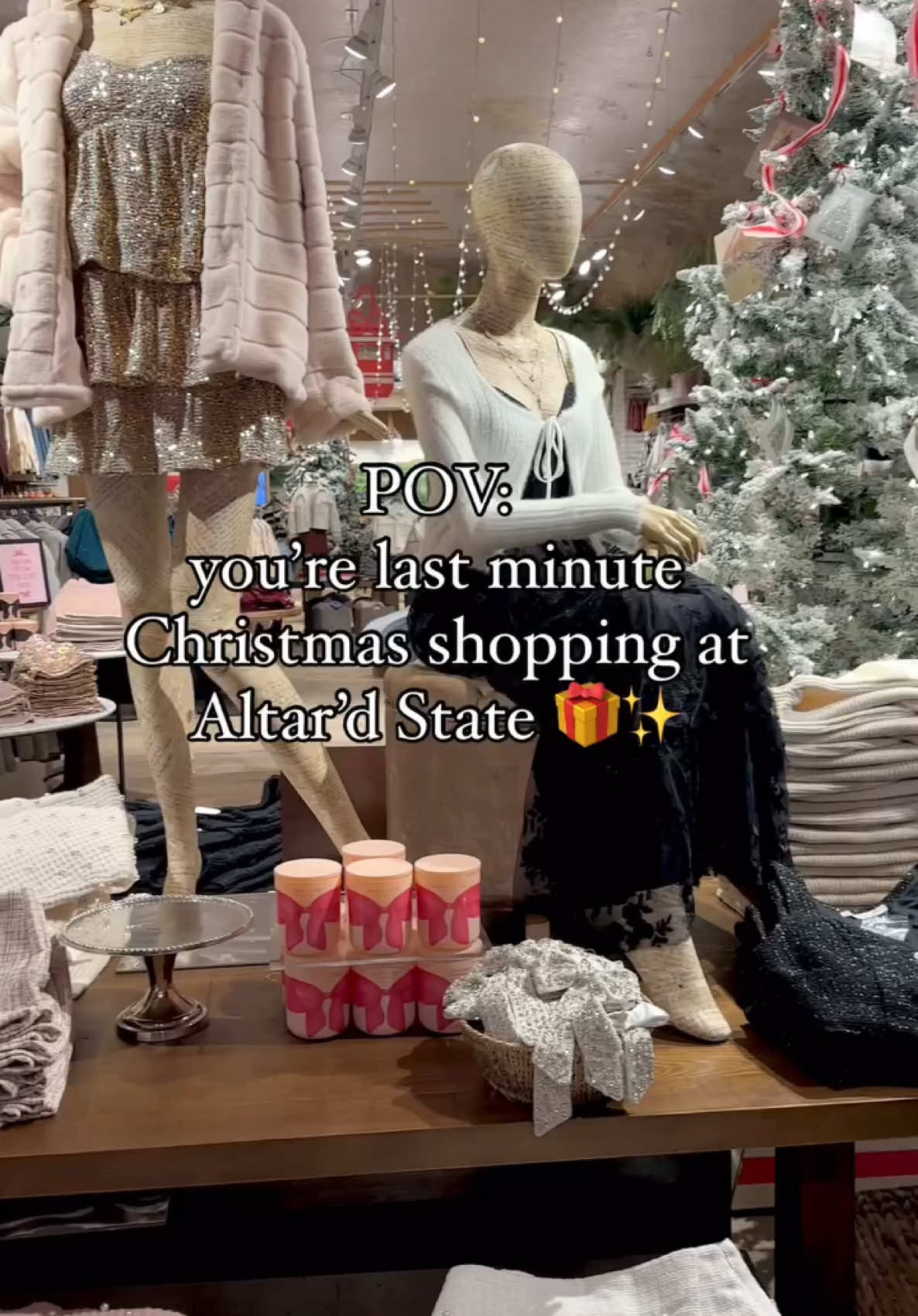 Last minute gift ideas 🎁 Shop in-store or buy online and pick up in a store near you!! 💖🛍️ #standoutforgood #altardstate #christmas #holiday #gifts #fashion #winterfashion #festive 