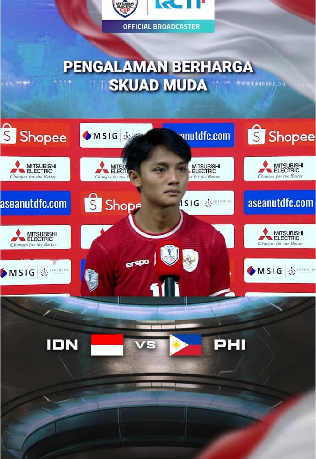 Pengalaman berharga untuk skuad muda Indonesia vs Filipina Streaming di rcti.plus/timnas #RCTIPlusSports #RCTIPlusSuperApp #TimnasIndonesia #GarudaMendunia #Timnas #MitsubishiElectricCup #aseanutdfc #kitagaruda #Timnasday 