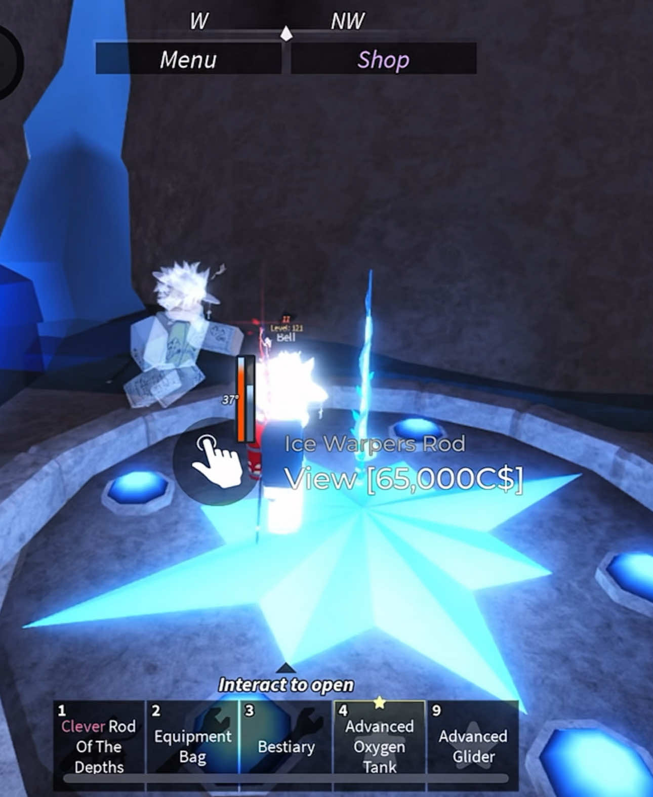 6 levers unlocking ice warpers rod complete #fyp #roblox #fisch #fischer 