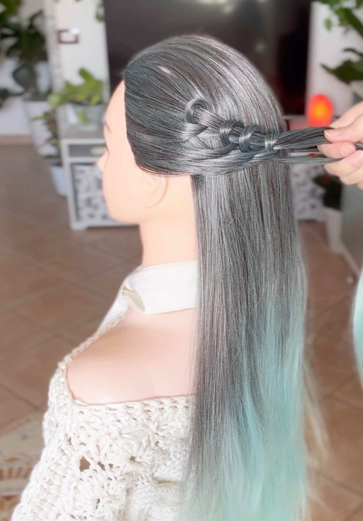 Cute hairstyle for girls 🩵 #braidsformyhair #tutorial #holiday #hairtutorial #hairvideos #hairgoals #hairideas  #hairtips #hairhack  #easyhairstyles #creativehairstyles #peinados #acconciature  #hairtok 