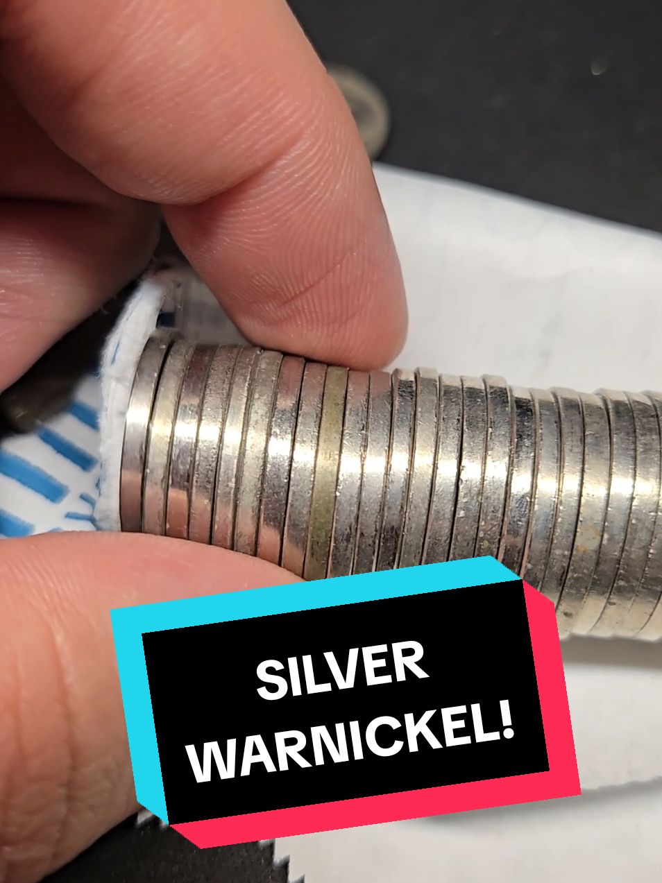 This Nickel is Silver from WW2! #coins #coin #coinrollhunting #coinrollhunt #fyp  #treasure  #coincollecting #coinfamily #coinsworthmoney #checkyourchange #silver #diggindave #foryou #crh #coolcoins #money #silver #ww2 #warnickel #microscope 