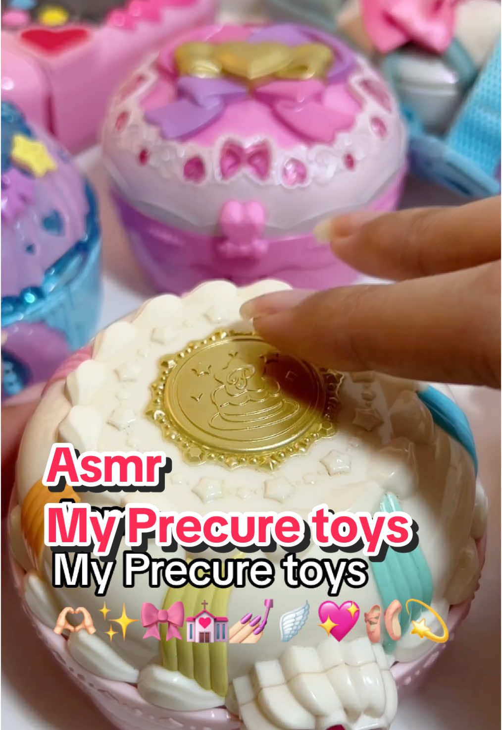 Asmr My Precure toys🫶🏻✨💖🎀💅🏻🩰🪽💒💫 #cupidreview #เทรนด์วันนี้ #ของเล่น #toys #ของเล่นมือสอง #magicalgirl #precure #bandai #พริตตี้เคียว #ของเล่นพรีเคียวหัวใจ #precuretoys #プリキュア #asmr #makeup @プリキュアシリーズ★公式★ 