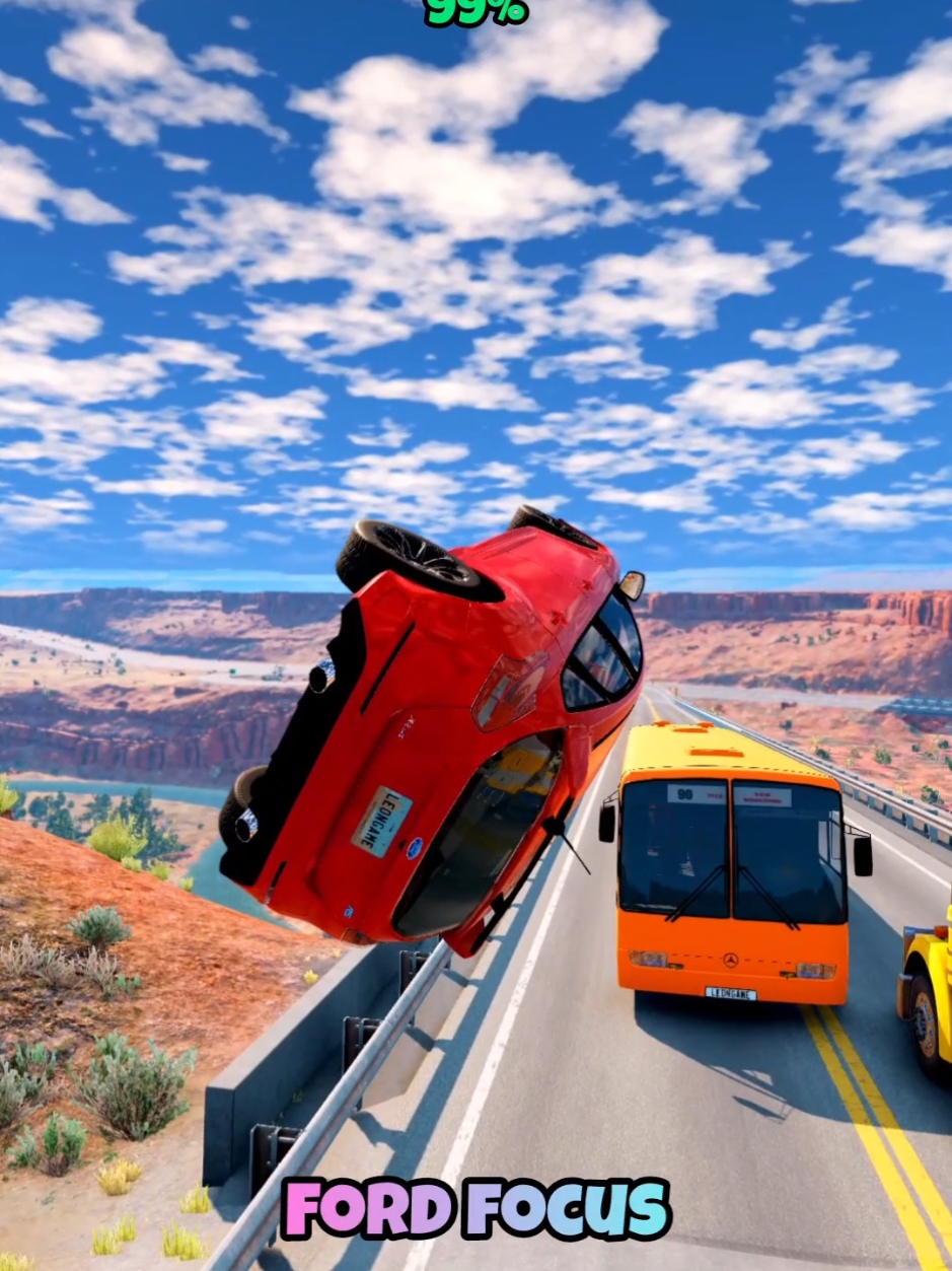 Chance de sobrevivência com veículos diferentes #beamng #beamngdrive #carros #game #gaming #jogo 