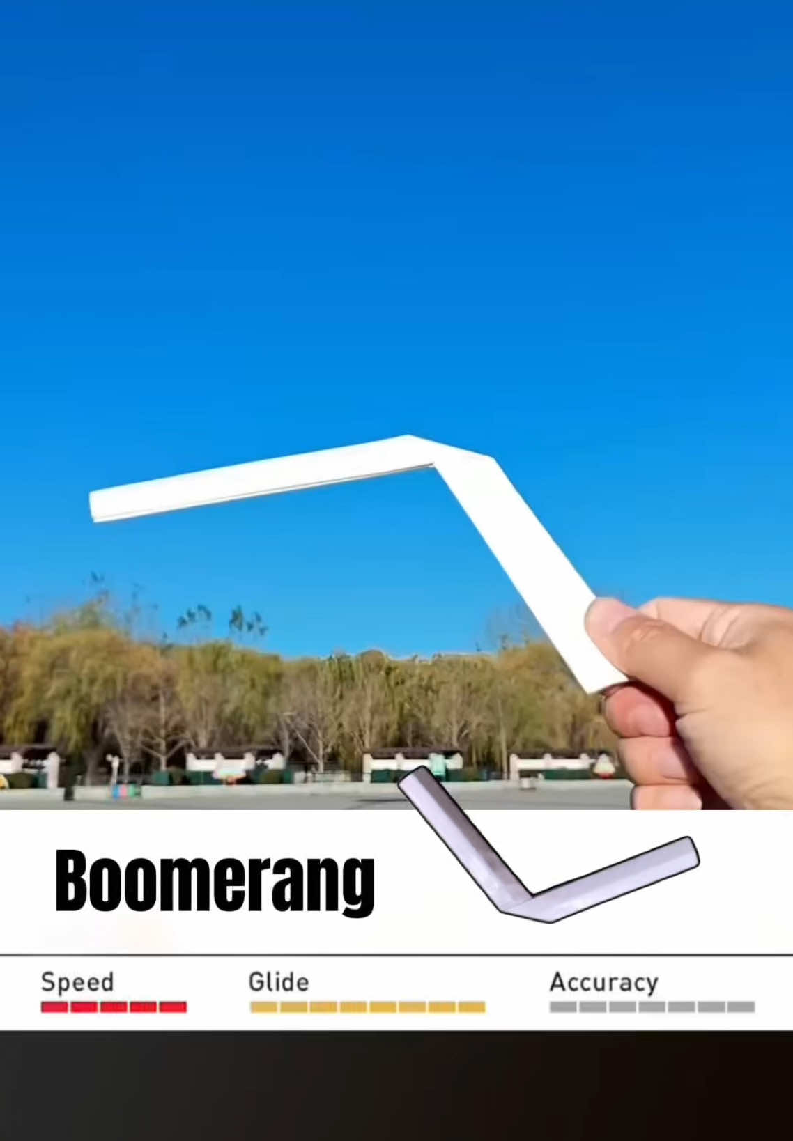 Paper Boomerang🪃 paper crafts #vvvreview #origami #DIY #papercrafts #boomerang 