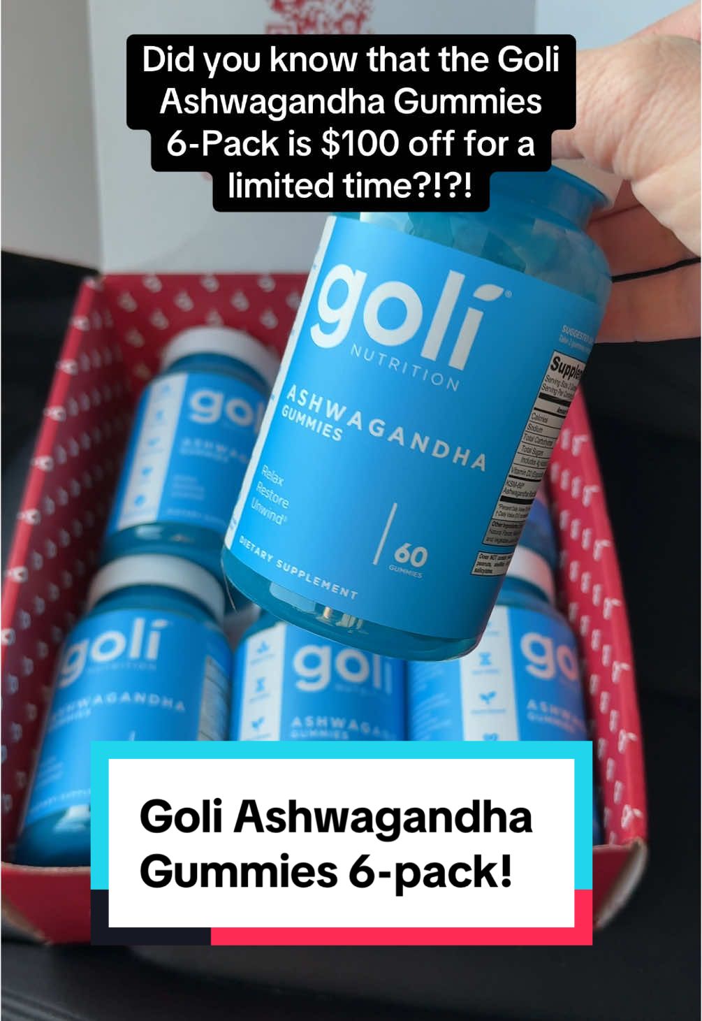 Did you know that the Goli Ashwagandha gummies 6-pack is on a HUGE SALE for $100 off, making them around $9 per bottle???! Plus, there are coupons availble to save even more, and FREE SHIPPING! #goli #goliashwagandha #ashwagandha #sale #ashwagandhagummies #gummies 