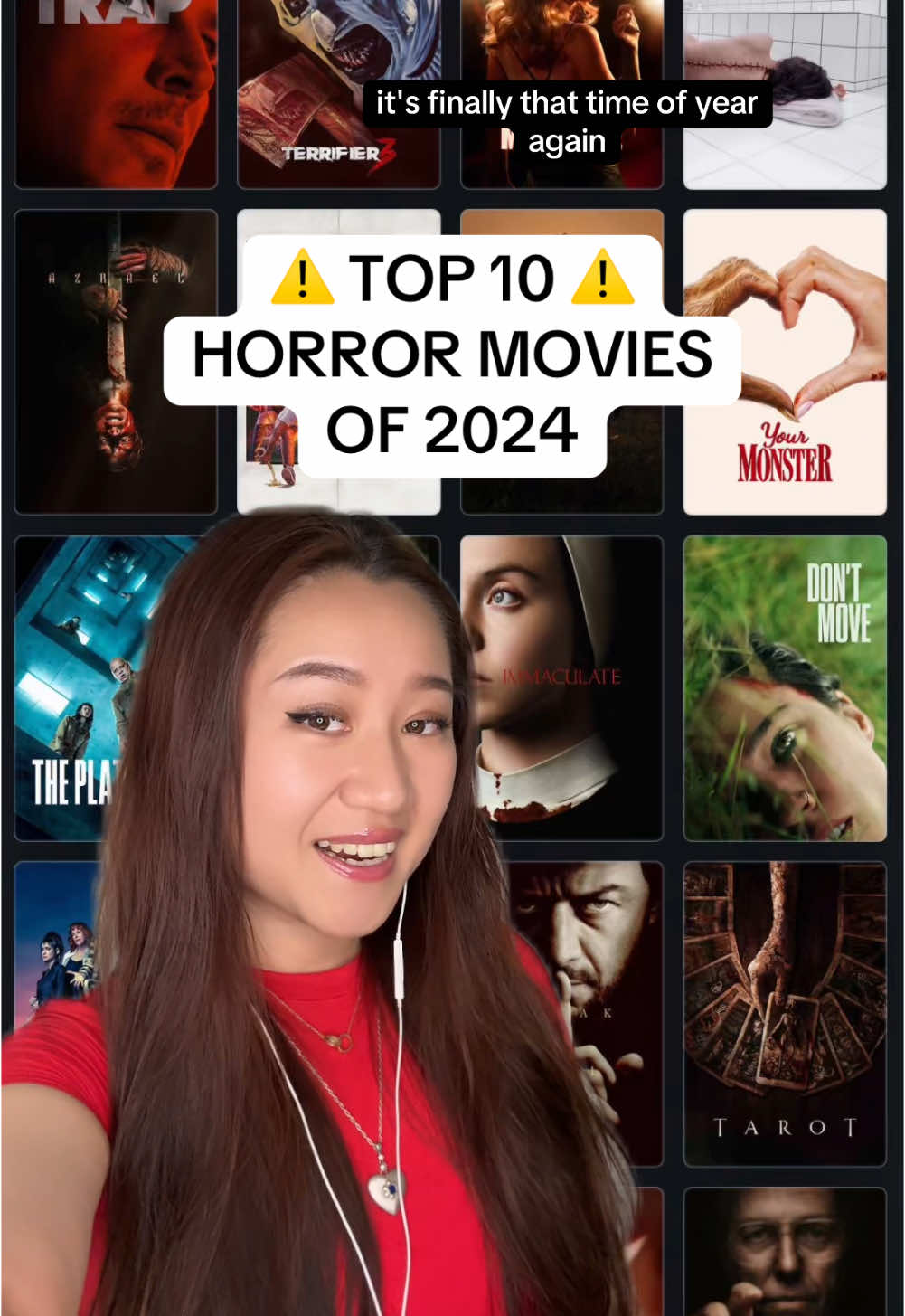 What was your #1 horror movie of 2024❓ Can you guess mine👀❓ #horror #horrormovie #top10 #2024 #movies #movie #moviereview 