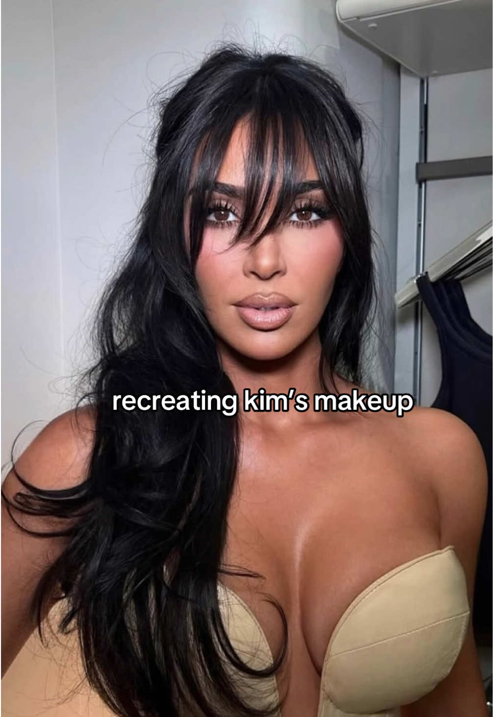 recreating Kim’s makeup look from her skims opening 🖤 haven’t been excited to recreate something in a WHILE!!!! @A R I E L @Kim and North @Chrisappleton1  @Iconic London illuminator drops (original) @Huda Beauty easy blur primer @hudabeauty easy blur foundation (toasted coconut) @hudabeauty cherry blossom color corrector  @Natasha Denona concealer N1 @Pat McGrath Labs peach lotus blush @makeupbymario soft sculpt shaping stick (light) @makeupbymario master mattes the original palette @hudabeauty cherry blossom powder @YSL Beauty all hours bronzer 03 @Charlotte Tilbury exagger eyes mascara @MAC Cosmetics USA cork lip liner KKW lipstick #2 @Anastasia Beverly Hills hush rose lip velvet @MERIT Beauty dark brown brow pencil @charlottetilbury setting spray  #makeup #makeuptutorial #makeupideas #makeupoftheday #kimkardashian #kimkardiashianmakeup #eyeshadowlook #bronzemakeup #glowymakeup #kimkardashianmakeup #makeupbyariel #makeuptransformation #MakeupRoutine 