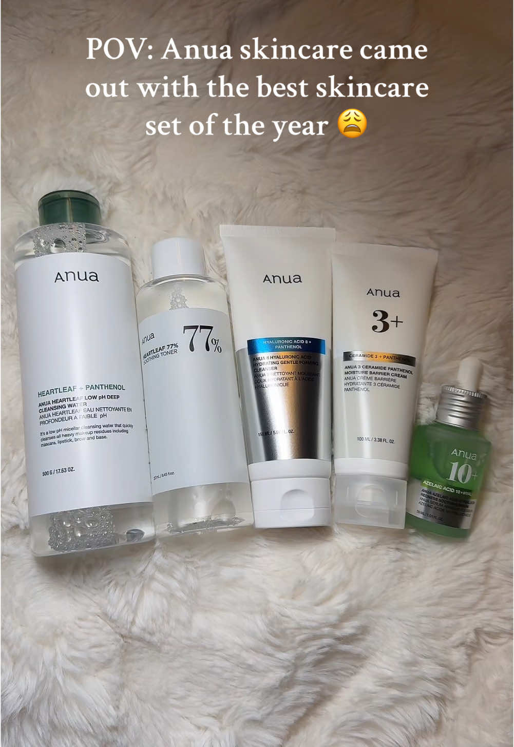 My fav korean skincare brand 😩 #fyp #skincare #beauty #anua #beauty #TikTokShopHolidayHaul #koreanskincare #korean #giftguide #winterfinds #greenscreenvideo #routine #creatorsearchinsights 