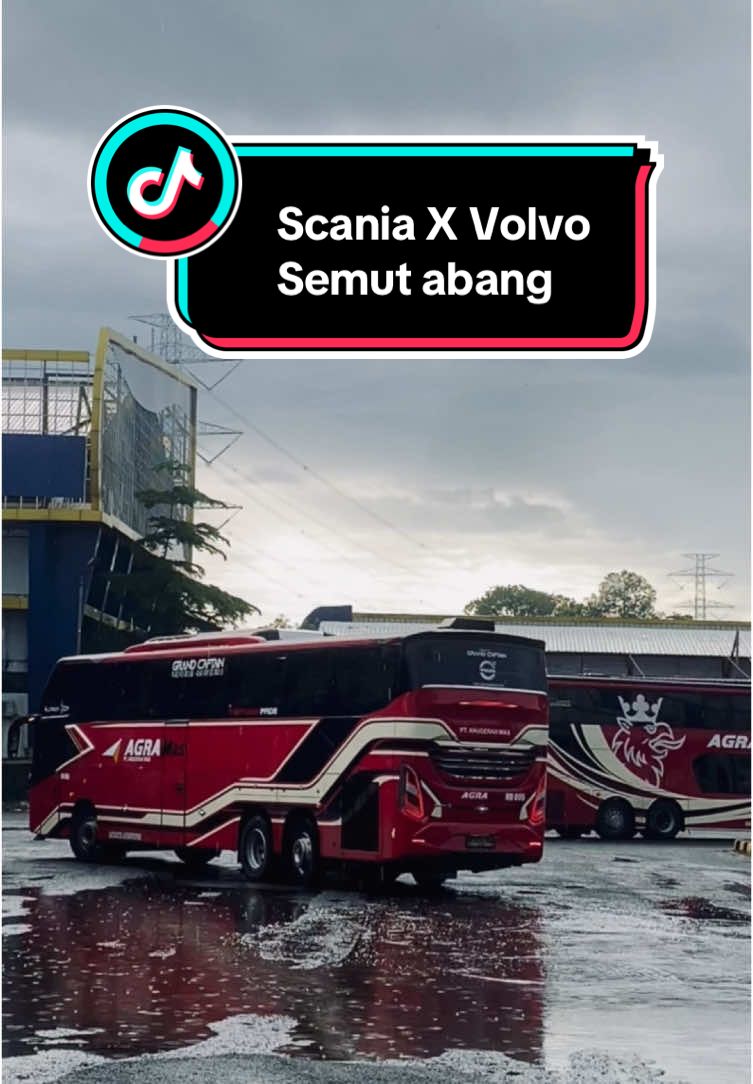 Scania X Volvo 🤝  #volvob11r #scaniak410ib #agramas #wonogiripride #grandcaptain #doubledeckerbus 