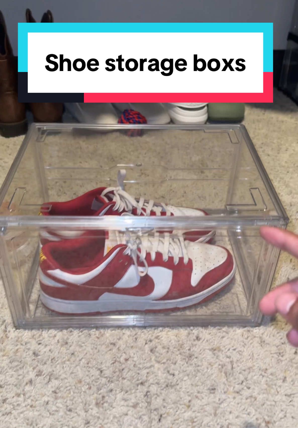 Shoe storage and it doubles as a display case😆 #shoes #sneakers #sneakerhead #storage #organization #shoedisplay #holidayhaul