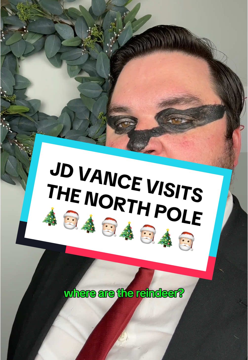 HOW LONG HAVE THE REINDEER WORKED HERE? #fyp #jdvance #sketch #christmas #holiday #santa #northpole #rfkjr #okaygood #ohio 