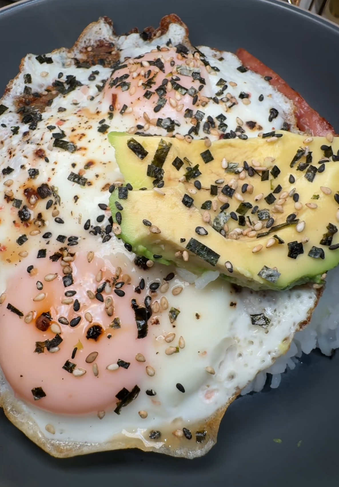 Spam, eggs & rice 🥓🥚🍚✨ One of his favorite meals. (Im finally back from being sick) Happy Saturday ! #cooking #fyp #viral #trending #asmr #asmrsounds #asmrvideo #food #Foodie #foodtiktok #FoodTok #happy 