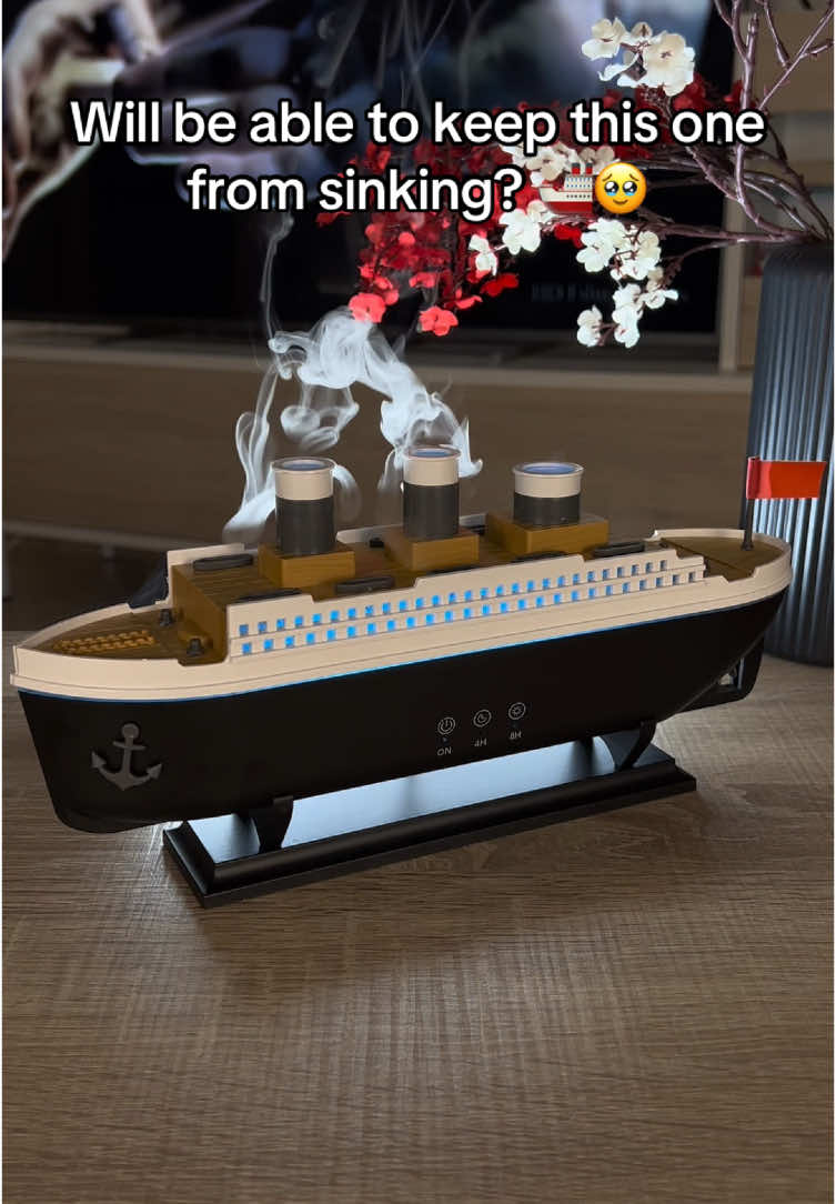 I love my Titanic humidifier. The ship himidifier that looks like the Titanic. It is so relaxing to have it on all day. It is perfect gift for boat lovers #humidifier #anxiety #relax #calm #diffuser #shiphumidifier #titaniclover #homedecor 