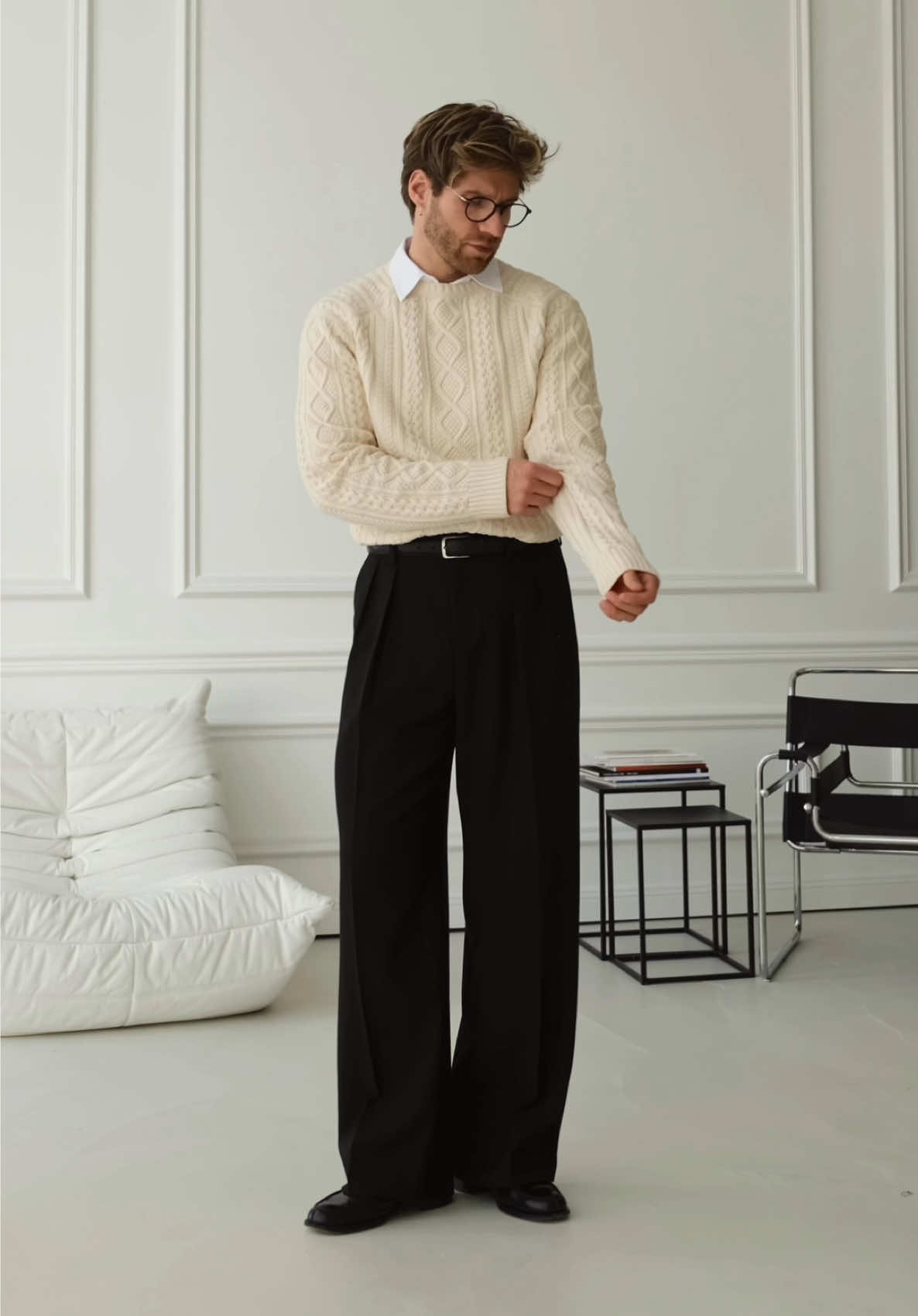 today’s outfit idea 🕵🏽‍♂️ #grandpastyle #oldmoneyaesthetic #classystyle #ootdmen #widepants #TikTokFashion #menstyle #outfitidea 