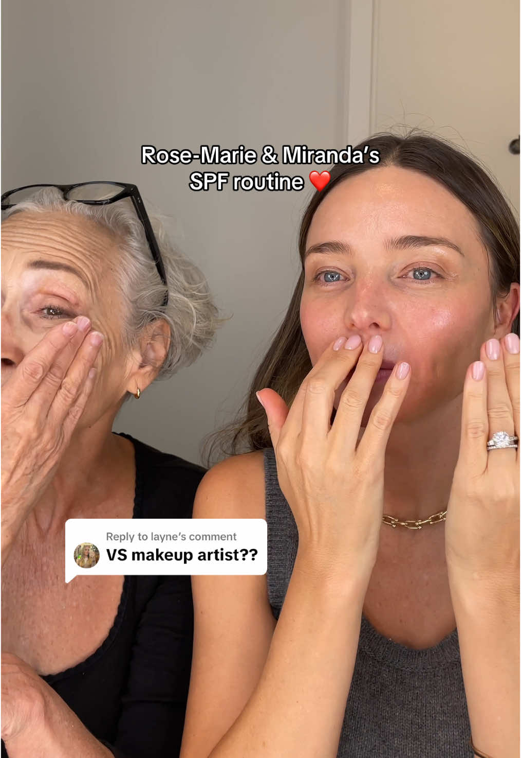 Replying to @layne When it comes to SPF, Rose-Marie and @Miranda Kerr know their stuff ❤️ They use SunCoverup Super Tint SPF 50 for added coverage and sun protection.  @KORA Organics  #rms #rmsbeauty #cleanbeauty #rmsmakeup #cleanspf 