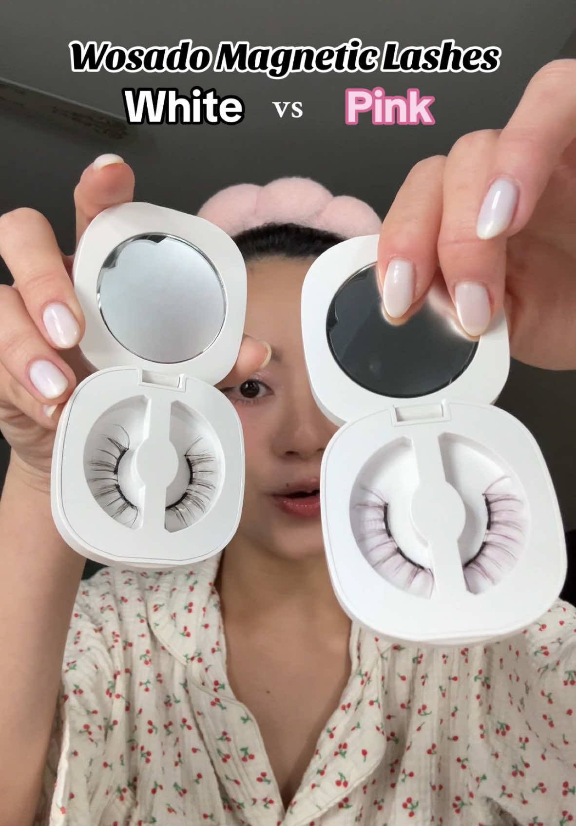 🩷Pink or White 🤍 #wosadomagneticeyelash #magneticlashes #lashes #TikTokShopYearEndSale #NewYearNewAura #TikTokShopHolidayHaul 