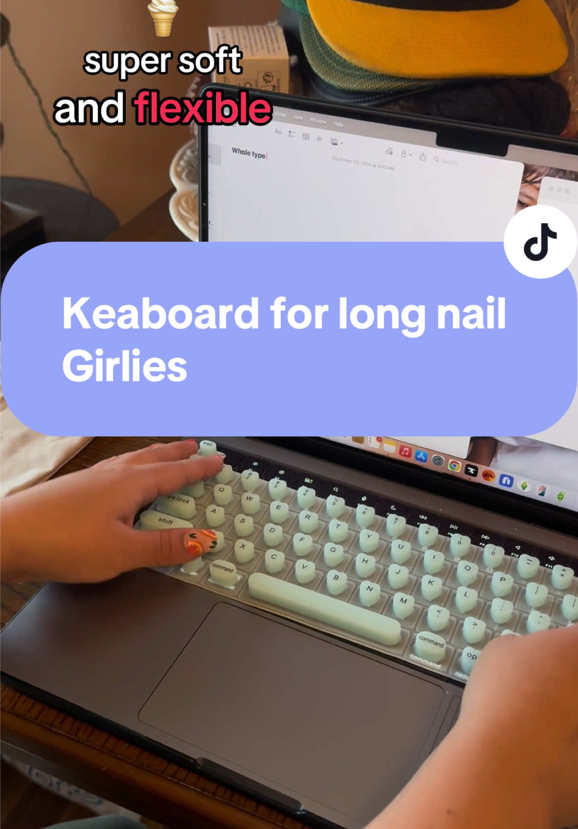 @Whale type   #whaletyping #keyboard #nailinsproblems  #typing #longnails #productivity #girlgifts #viral 