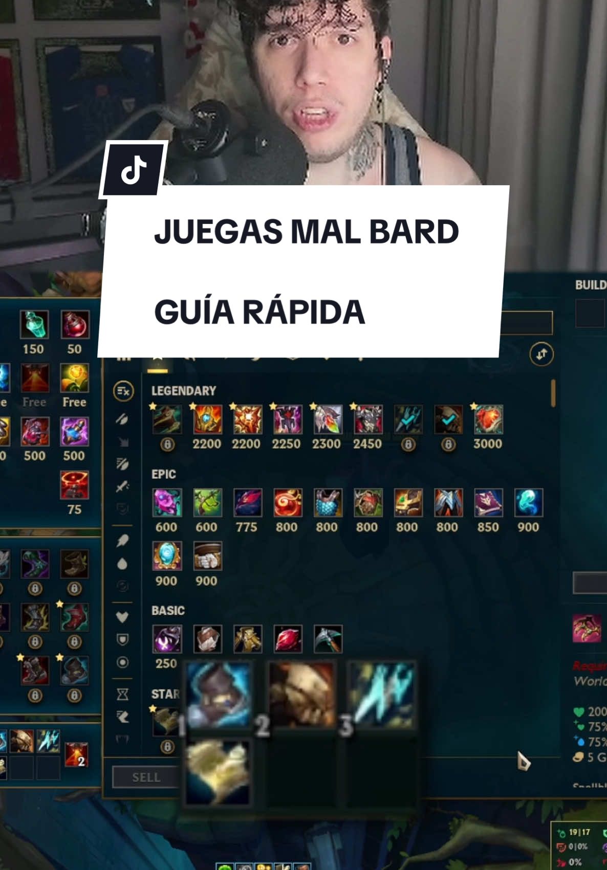 Cómo jugar Bard en menos de cinco minutos 🎷 #leaguetok #leagueoflegends #parati #fyp #SUP #Attila #Bard 