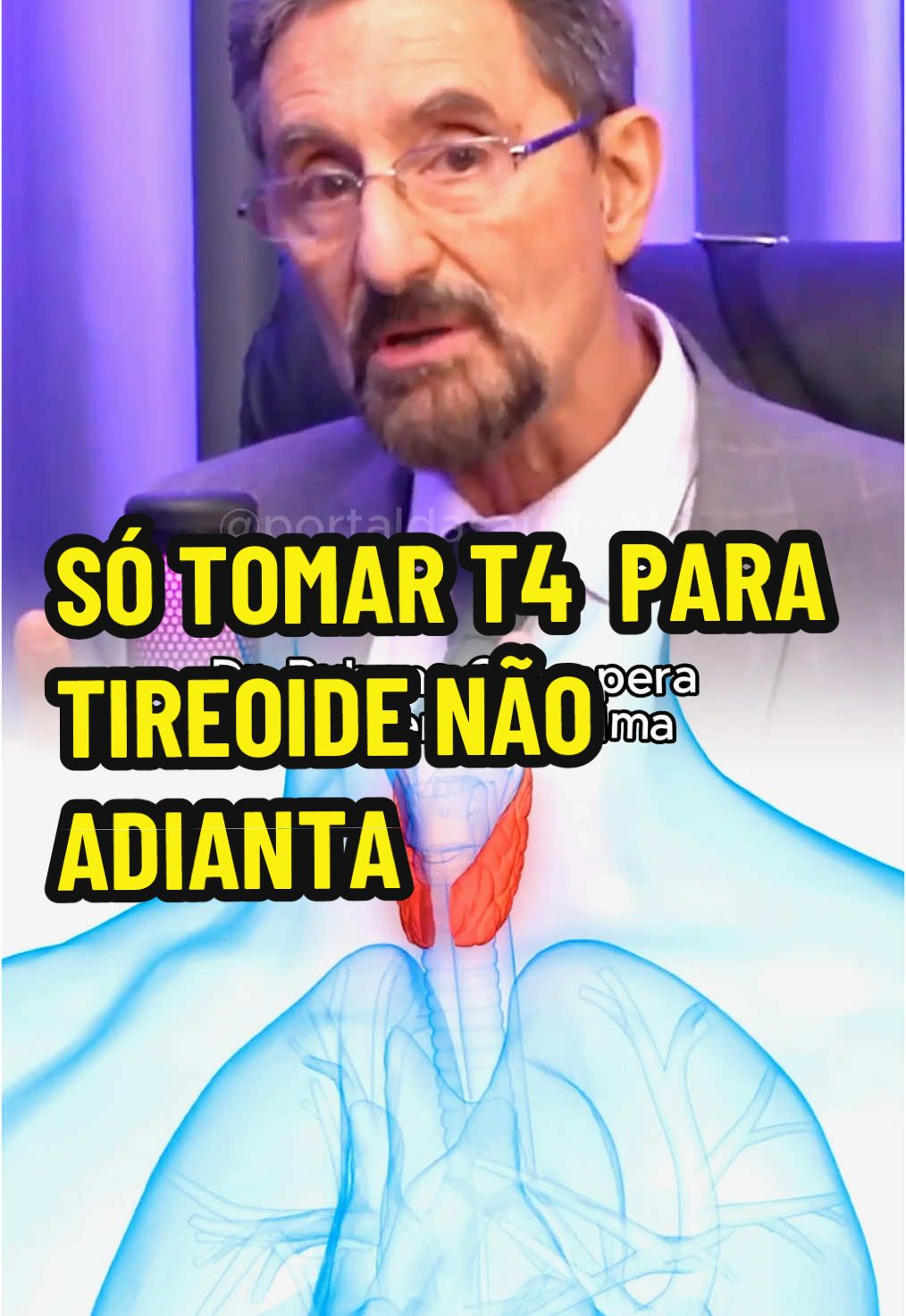 SÓ TOMAR T4 PARA A TIREOIDE NÃO ADIANTA  🩺 Dr. Rubens Cascapera 🎙️ Mulheres de alma #saude #saudavel #tireoide #t4 #t3 #cansada #bemestar #mulher #homem #hipotiroidismo #hipertiroidismo 