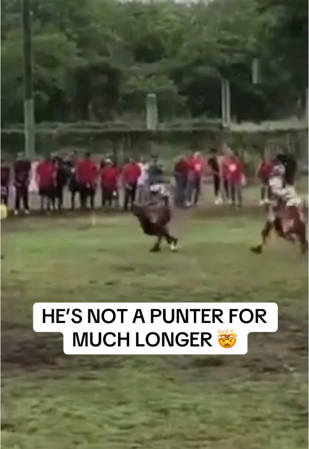 After bobbling the snap the punter took off running and laid the boom on the defender 😅 #cfb #CollegeFootball  (🎥: robalvarado_)