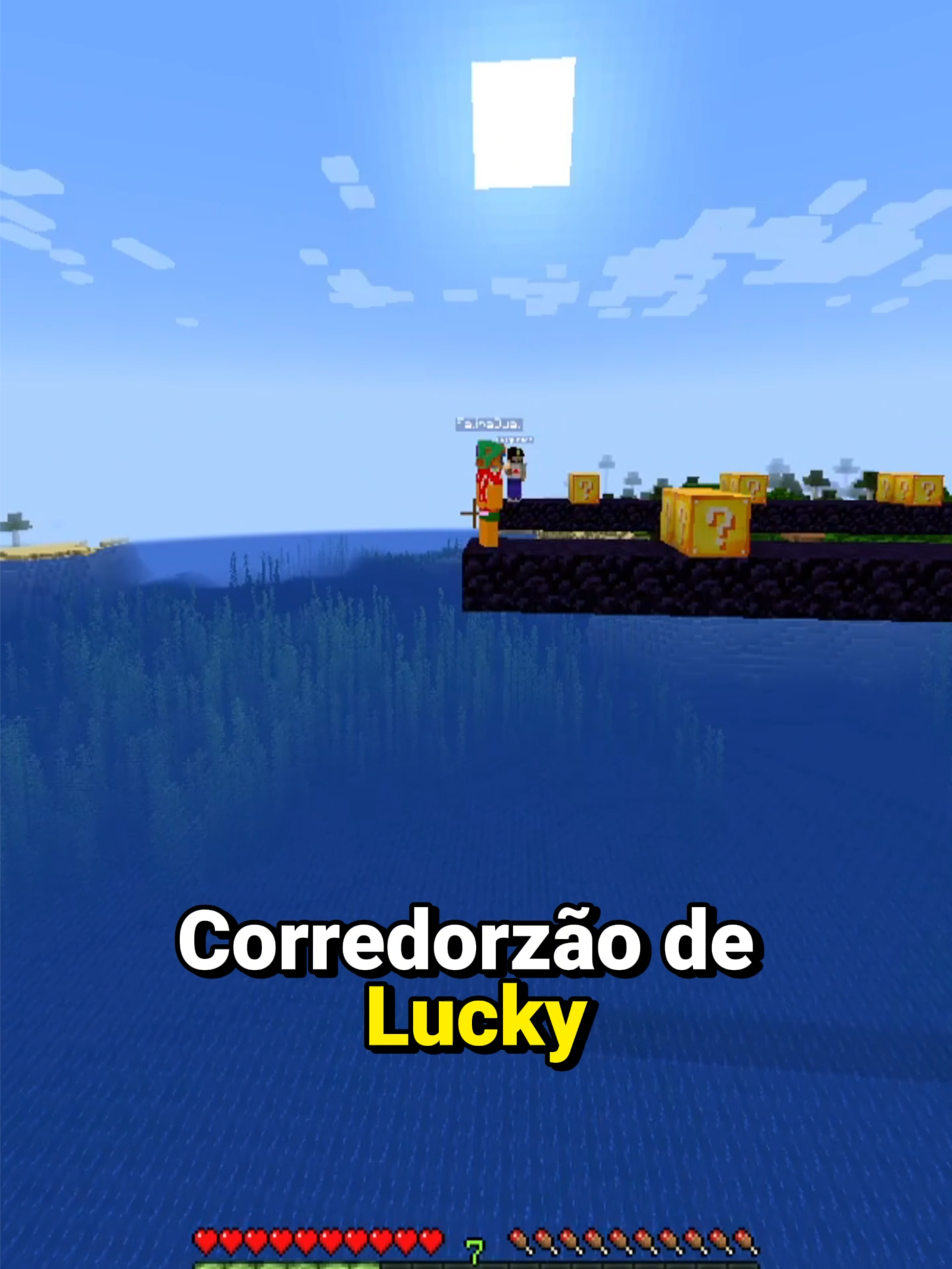 Corredorzão de Lucky Block - 2  Só vem Lucky block gigante #Minecraft  #shorts  @felipedual @mesquitaxp