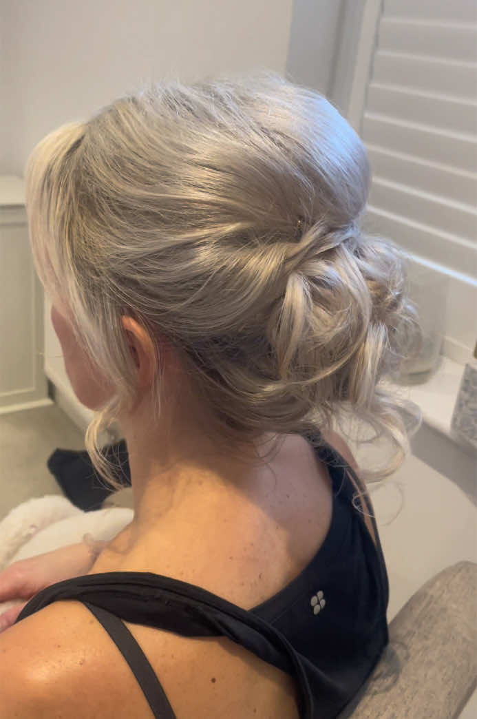 Messy, textured updo for tonight’s celebrations for my lovely friend and client 🥰 #hairup #partyhair #updo #hairinspo #fyp #foryou #foryoupage #trending #hairtrends 