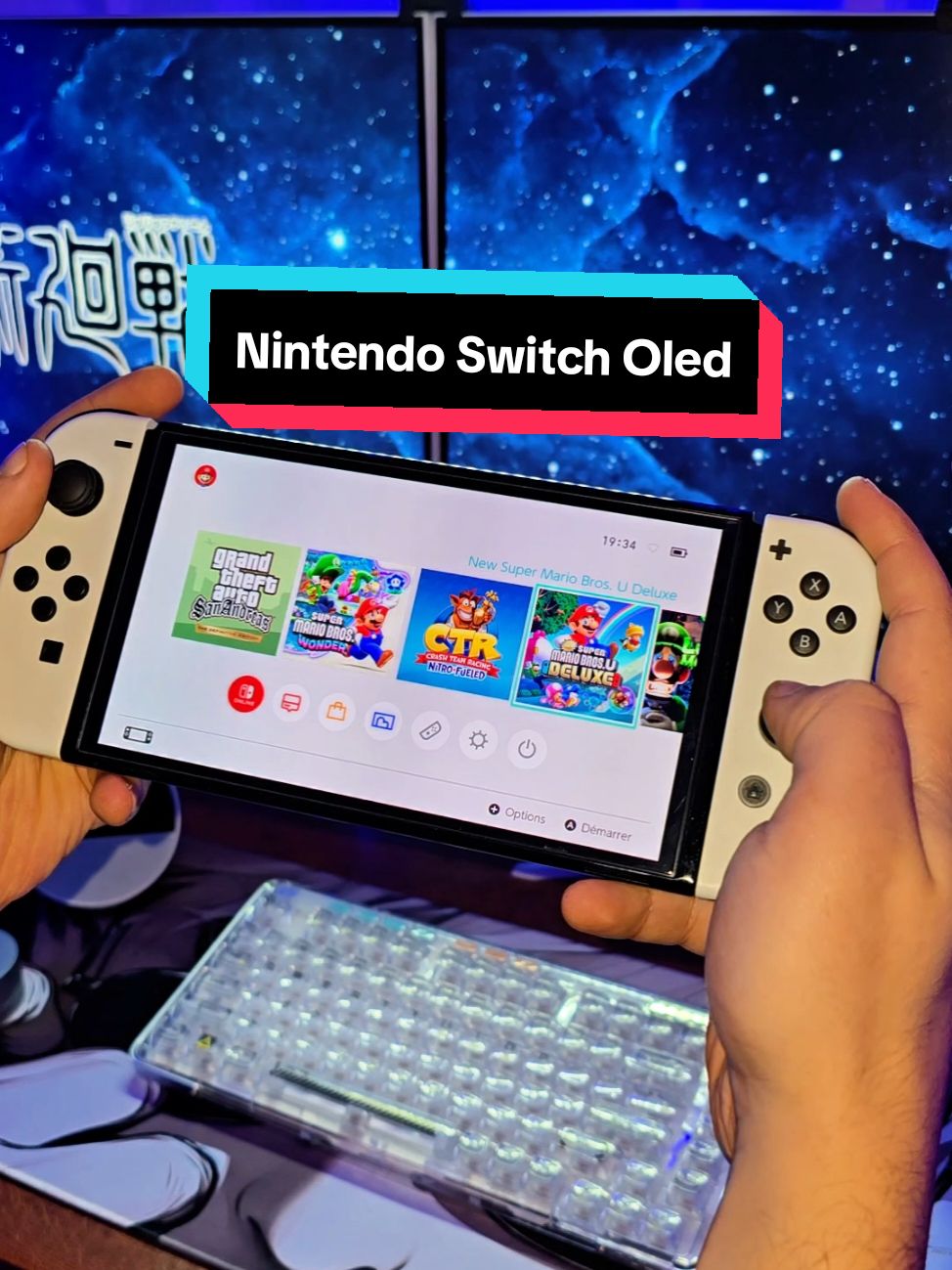 شرايكم في الجديد شباب 🔥✌🏻 Nintendo Switch Oled  #viral #fyp #foryou #achkingone #gamer #gaming #console #nintendo #nintendoswitch #nintendoswitcholed #switch #switcholed #oled #retro #game #games #setup #tiktok #pourtoi #explore #reels #pcgamer #rgb @Game Hunter 