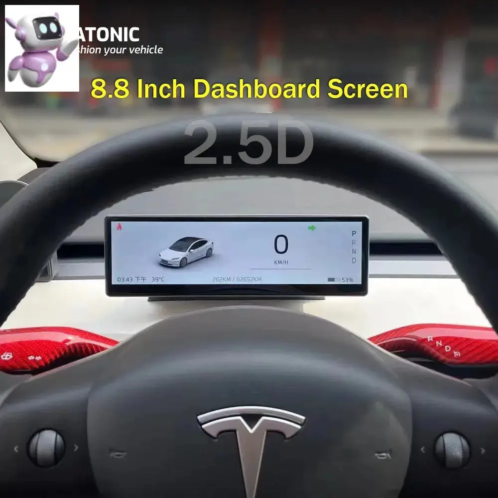 Ever feel like your Tesla's dashboard is judging you? 😏 Upgrade to the SATONIC 8.8-inch Smart Dashboard Screen for €490.58 and show it who's boss! Now your car can finally keep up with your tech-savvy lifestyle. 🚗💨 #TechUpgrade #SmartDashboard #GadgetGourou #CarTech #UpgradeGoals