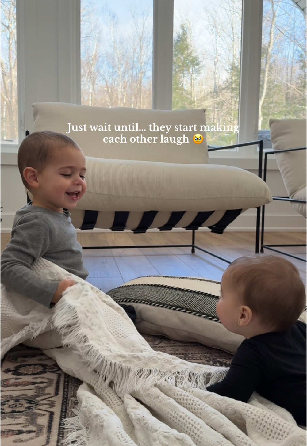 Nothing sweeter than watching your babies play together 🤍 #momlife #motherhood #toddler #baby #babylove #babyfever #siblinggoals 