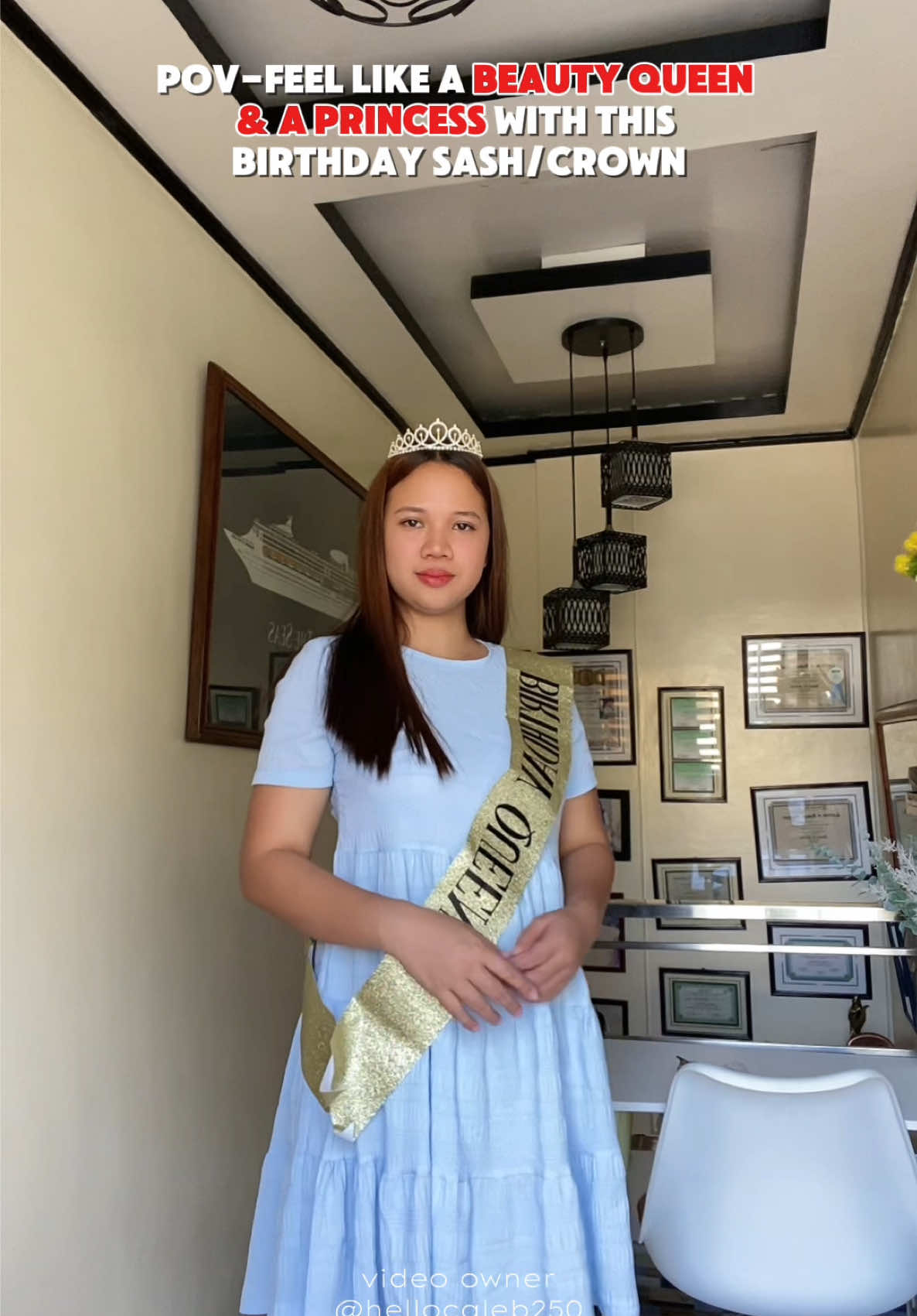 Feeling pretty princess birthday girl ka talaga kapag may ganto ka.🤣🤍  #sash #crown #birthdaygirl #birthdayaccessories #princess #beautyqueen #birthdayqueen #fyp #foryou #foryoupage 