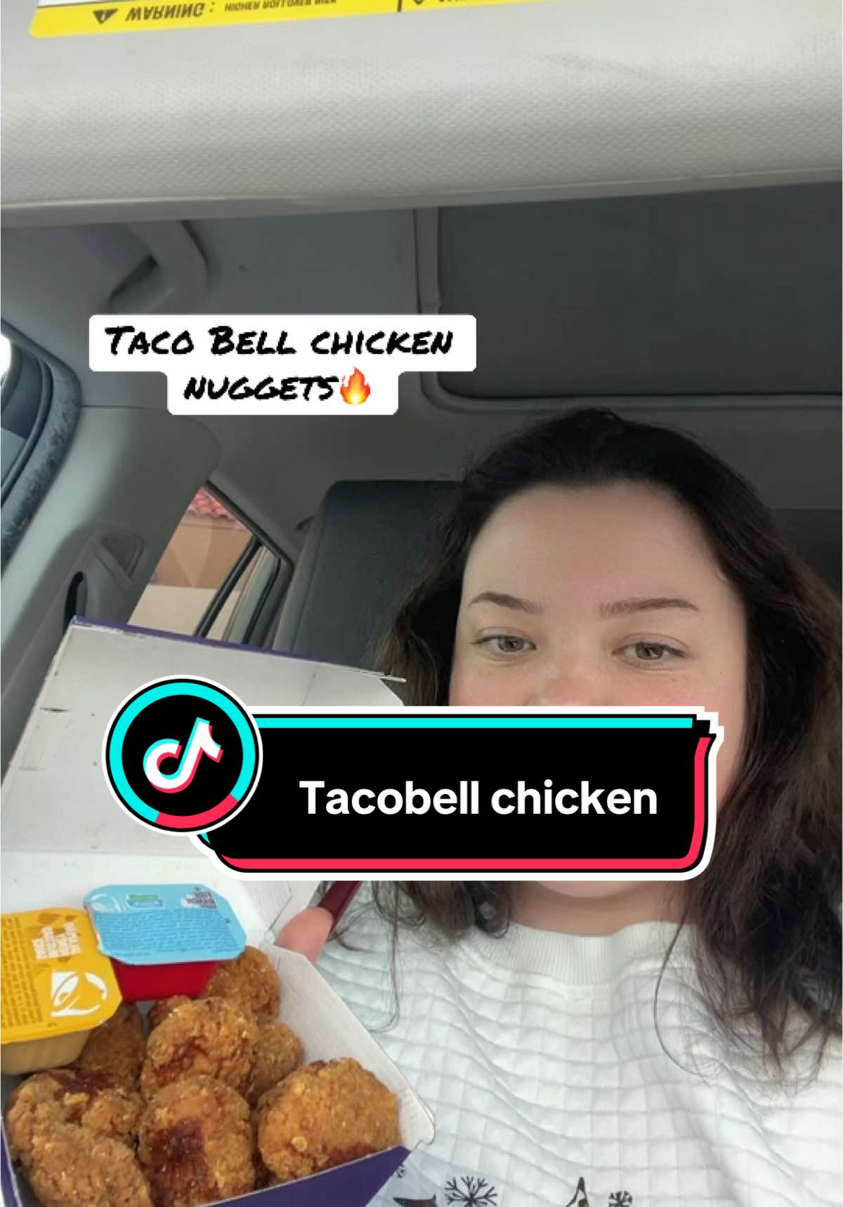 Trying the new Taco Bell chicken nuggets @tacobell #tacobell #tacobellchickennuggets #chickennuggets #engagement #foodies #eatingmukbang #mukbang 